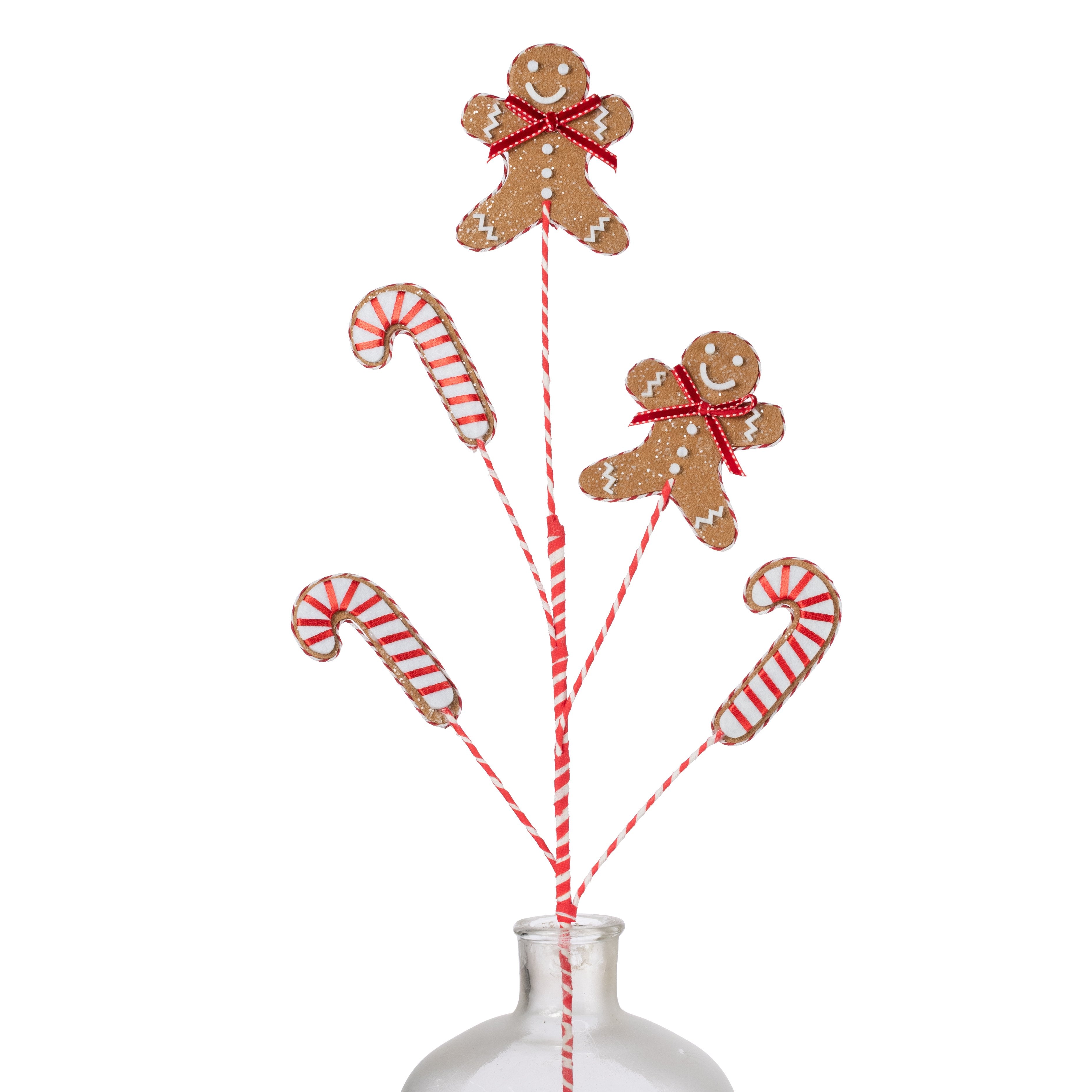 31" Gingerbread Men & Candy Canes Spray Item Number: 84703BN
