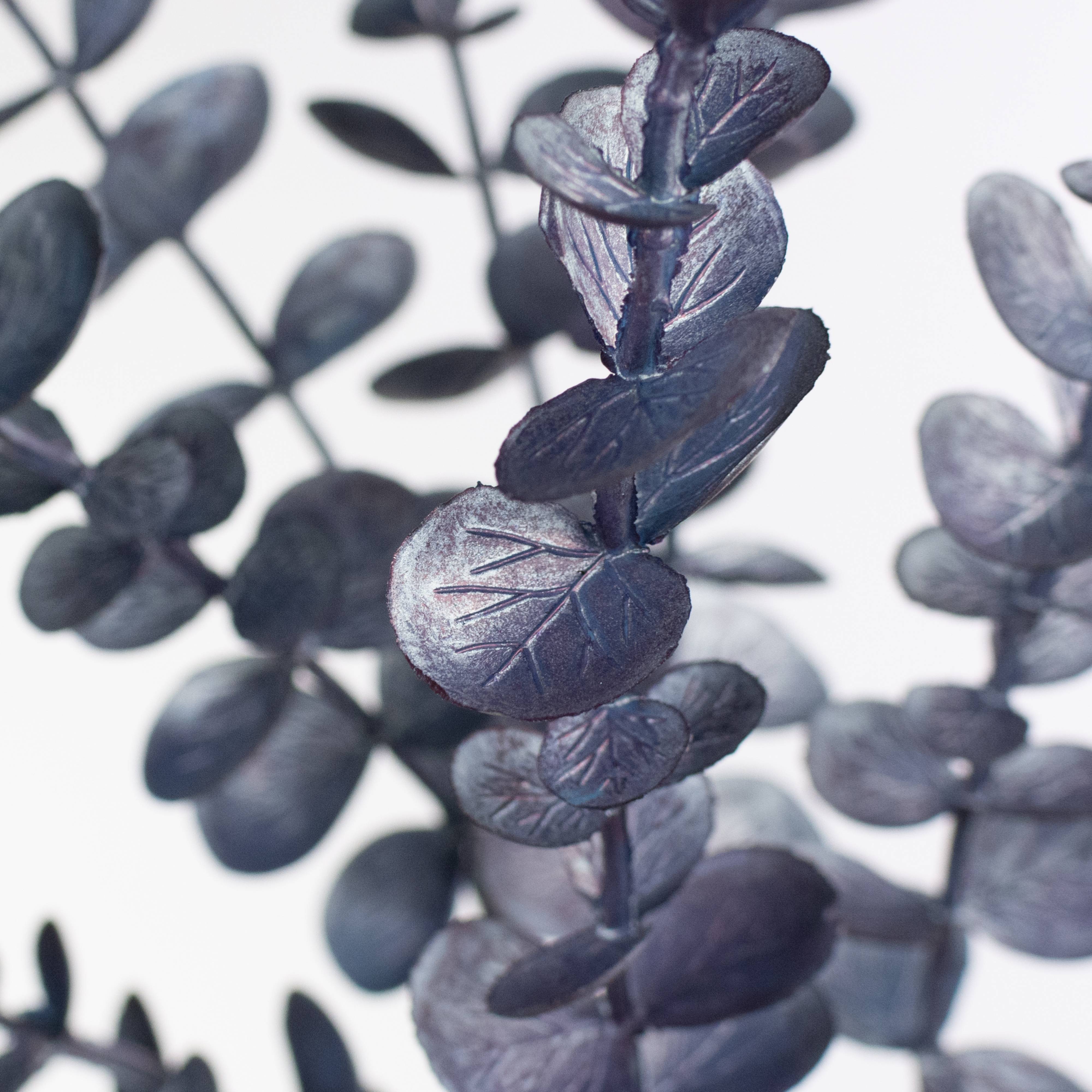 32" Eucalyptus Spray: Matte Metallic Navy Blue