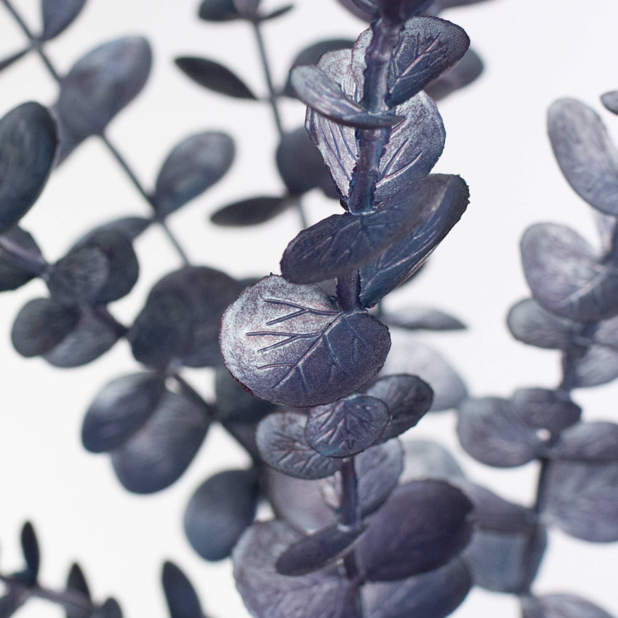 32" Eucalyptus Spray: Matte Metallic Navy Blue