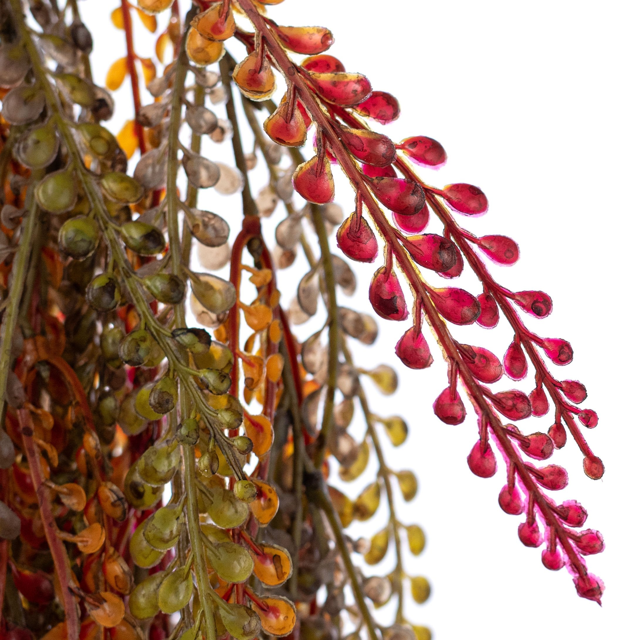 32" BUDGET Button Fern Hanging Bush: Fall Mix (5 Stem) Lifestyle Photo