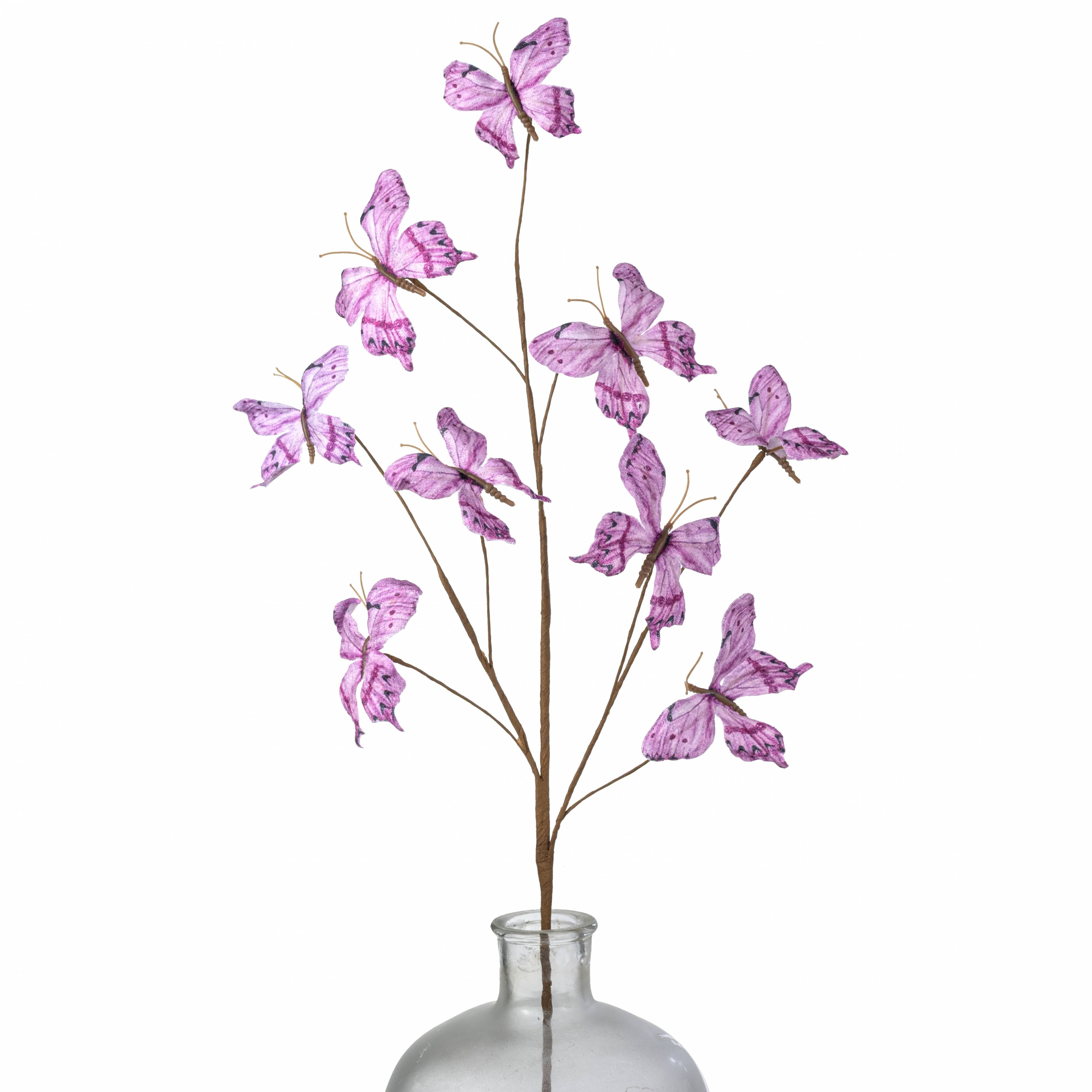 32" Fabric Butterflies Spray: Lavender Purple Item Number: 65519-LV