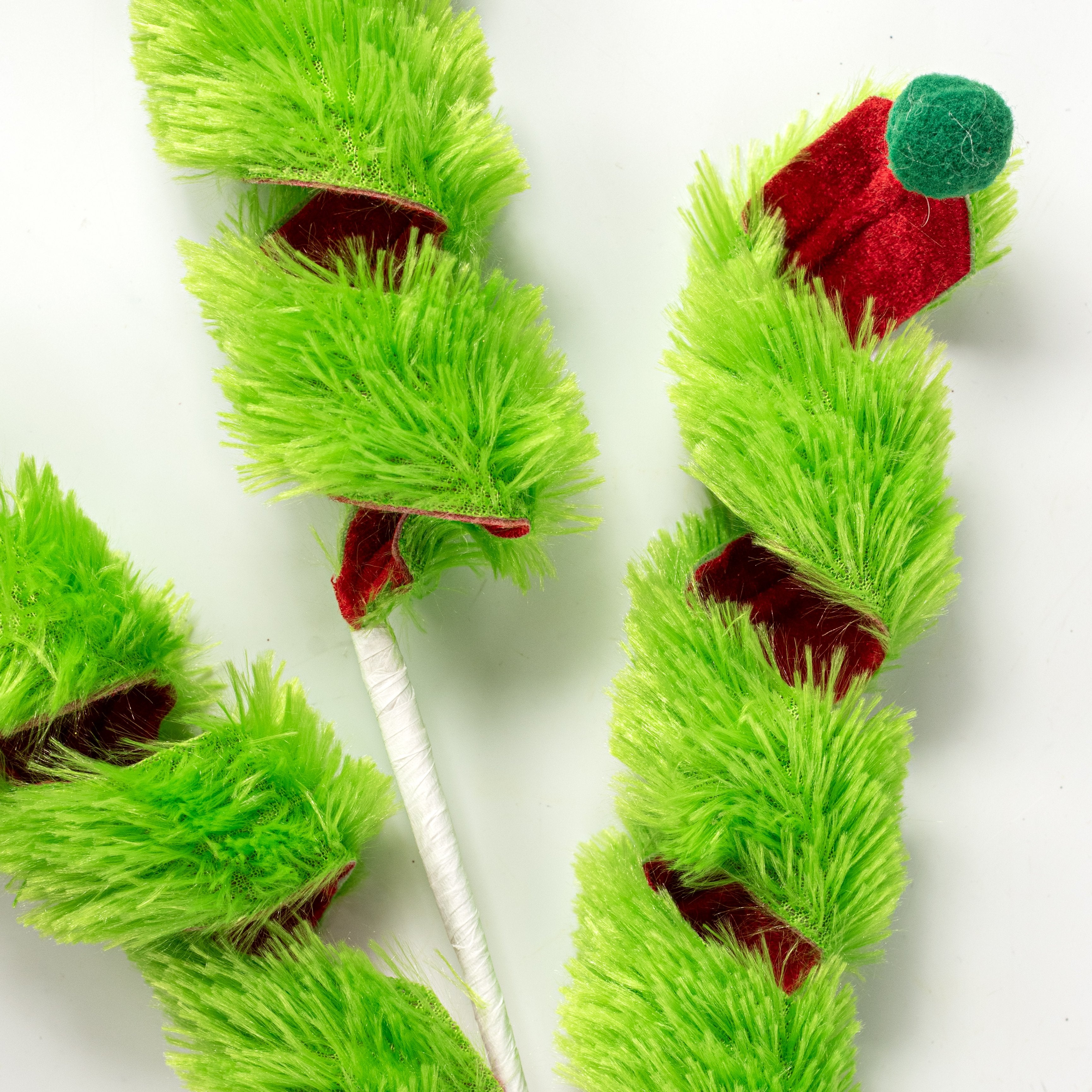 32" Furry Curly Spray: Green Monster Lifestyle Photo