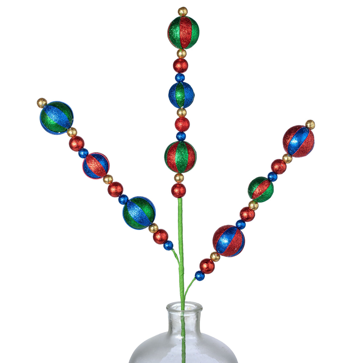 32" Glitter Stripe Ball Spray: Preppy Christmas Item Number: 84230RBG