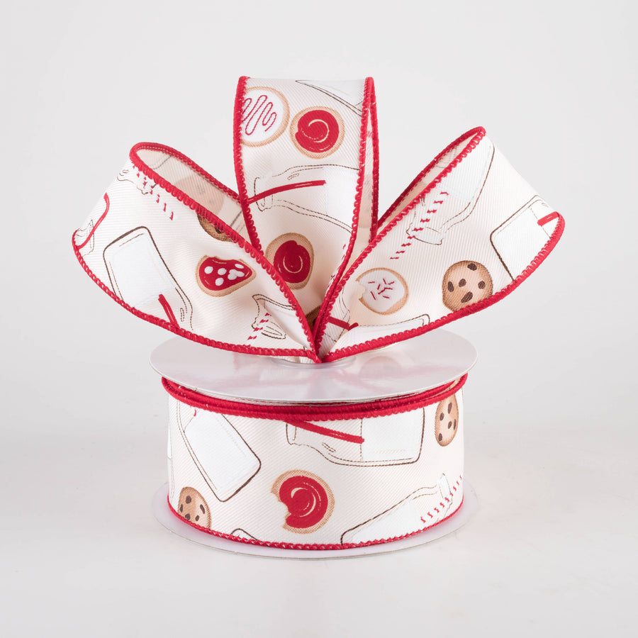 1.5" Milk & Cookies Ribbon: Ivory (10 Yards)