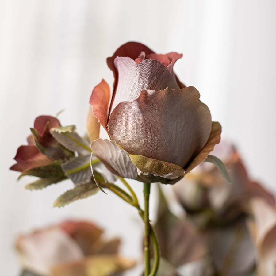 19" Rose Bud Bush: Ombré Fall Hues