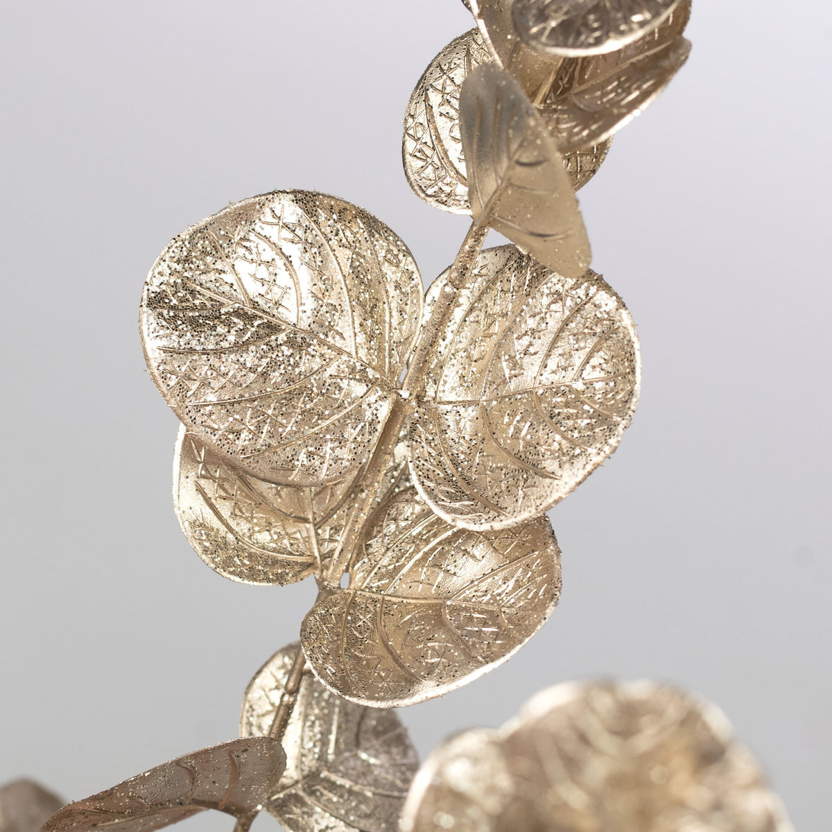 34" Faux Eucalyptus Spray: Champagne Gold detail photo 4