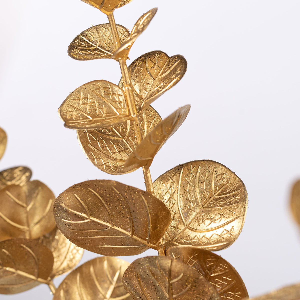 34" Faux Eucalyptus Spray: Metallic Gold detail photo 4