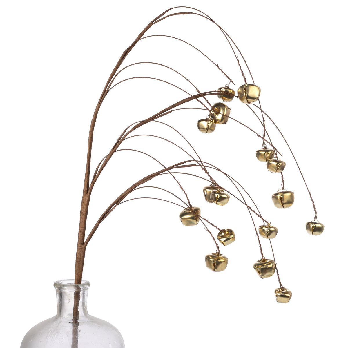 34" Jingle Bell Hanging Spray: Shiny Gold Item Number: XC442908