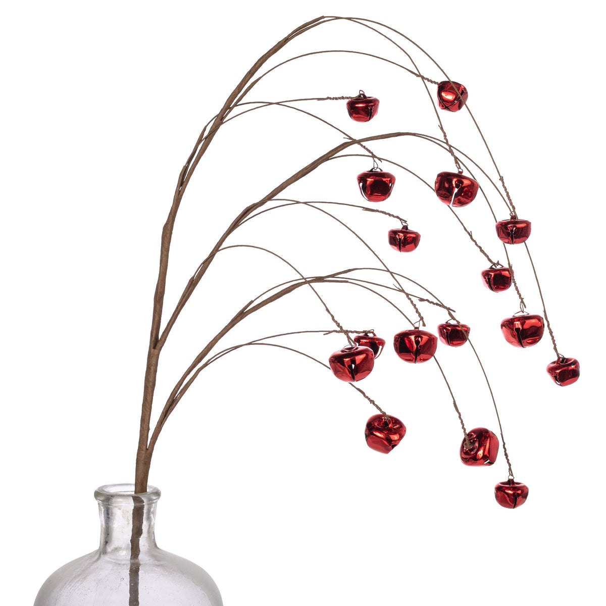 34" Jingle Bell Hanging Spray: Shiny Red Item Number: XC442924