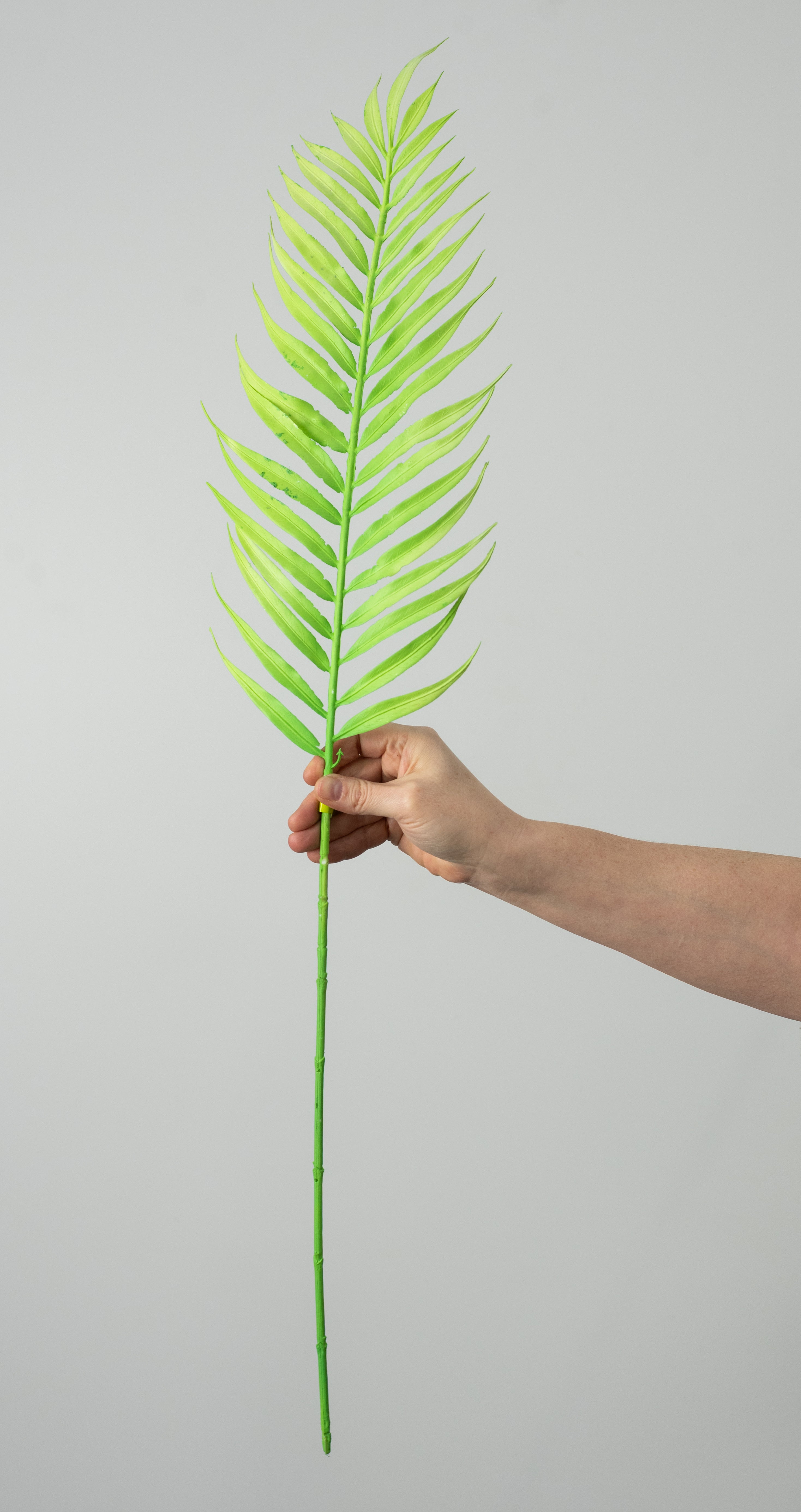 34" Plastic Palm Leaf Spray: Bright Green detail photo 3