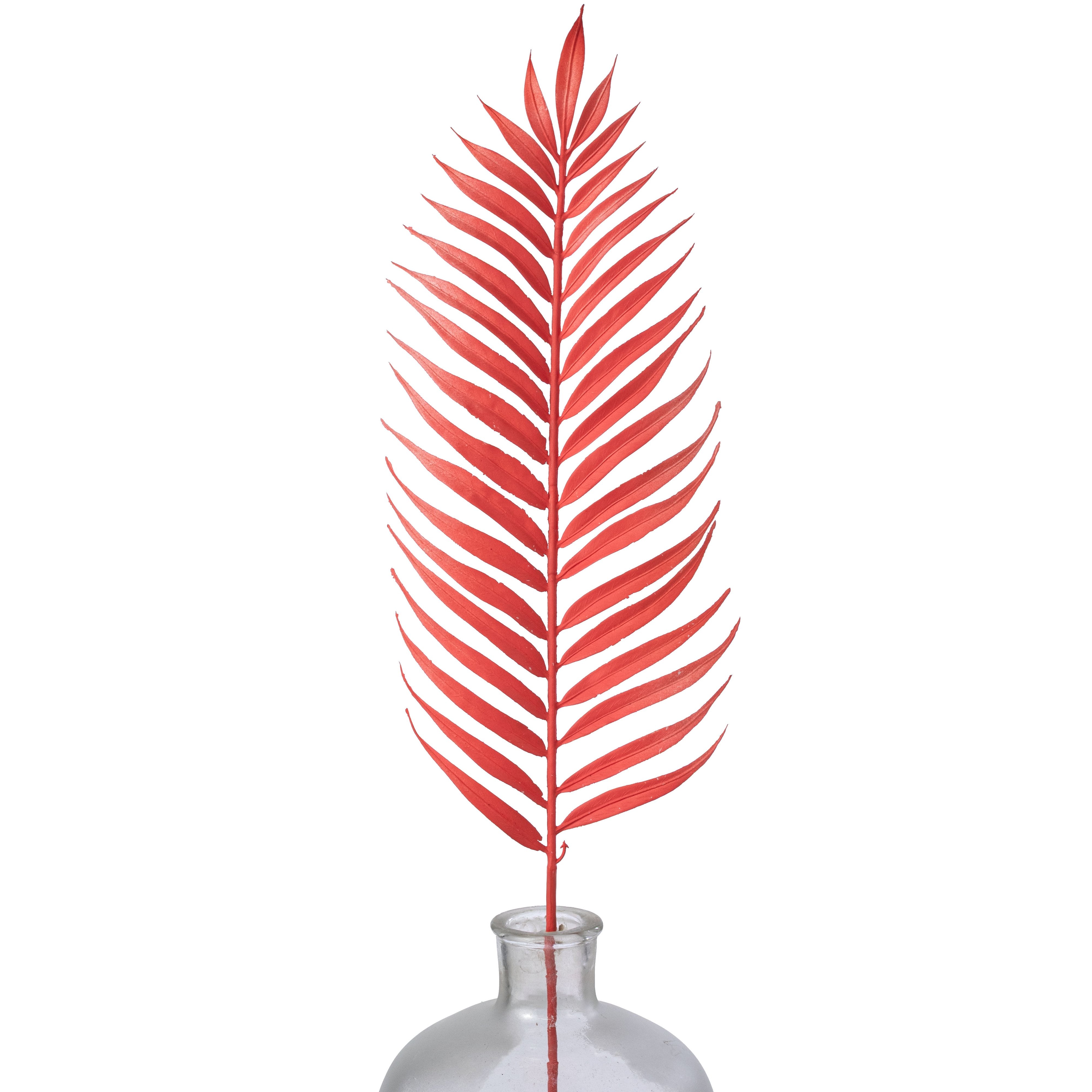 34" Plastic Palm Leaf Spray: Coral Item Number: 64006CO