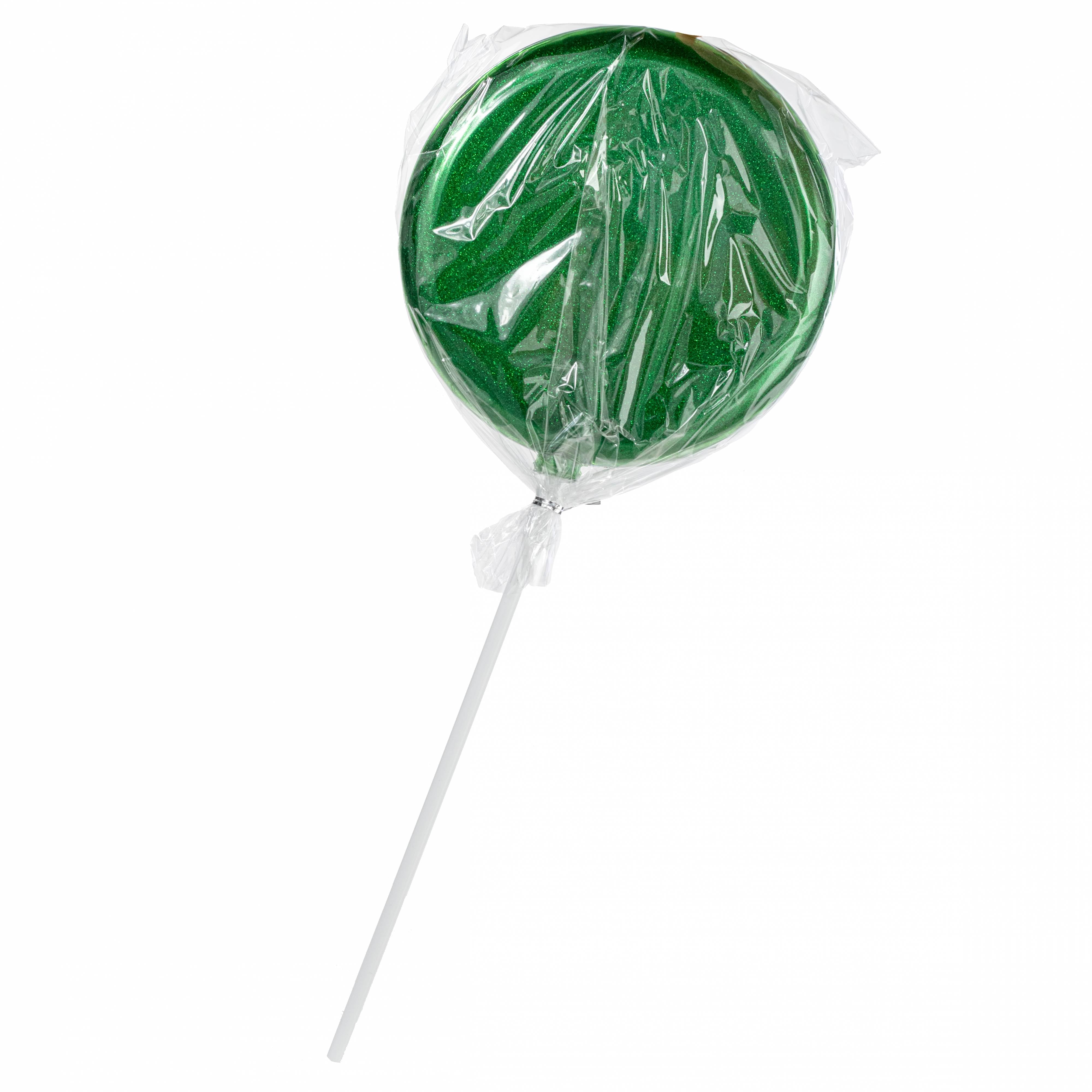 8" x 19" Candy Lollipop Stick: Glitter Emerald Green