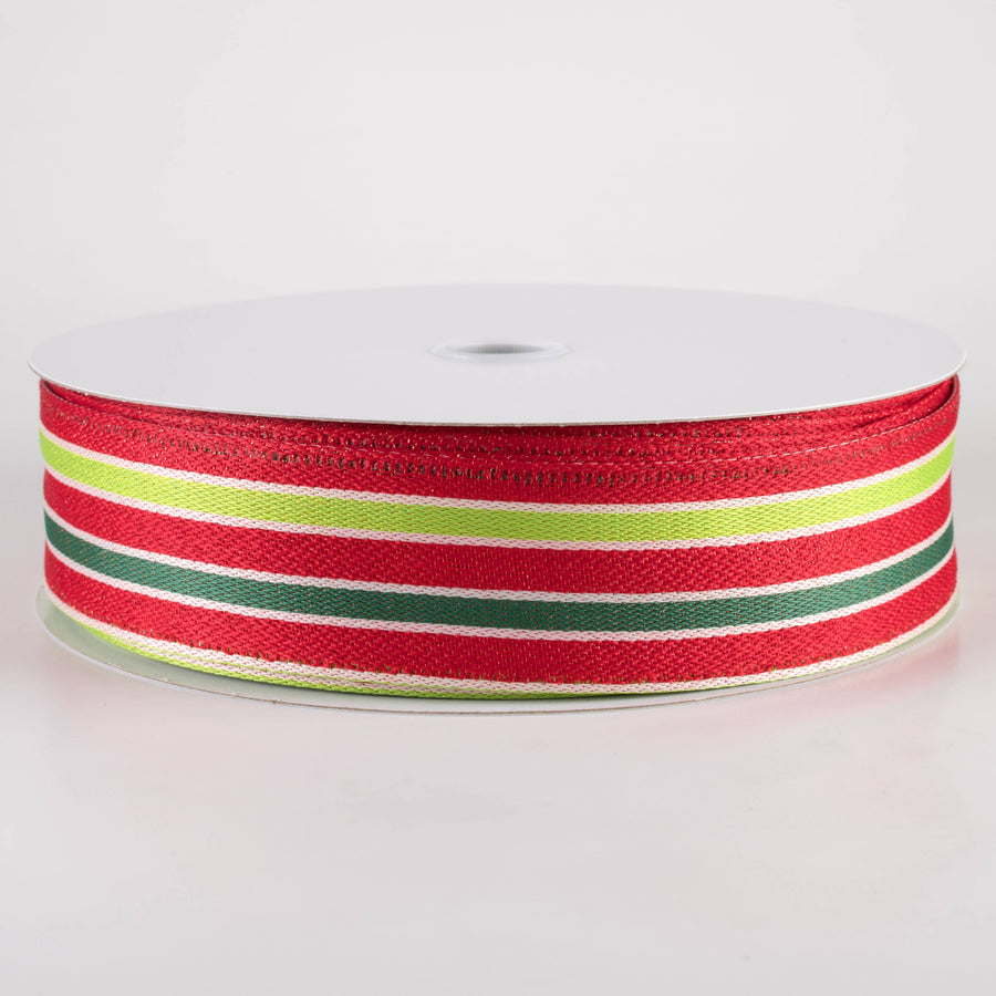 Fine Stripe Webbing in Lime Fine Stripe Webbing in Lime