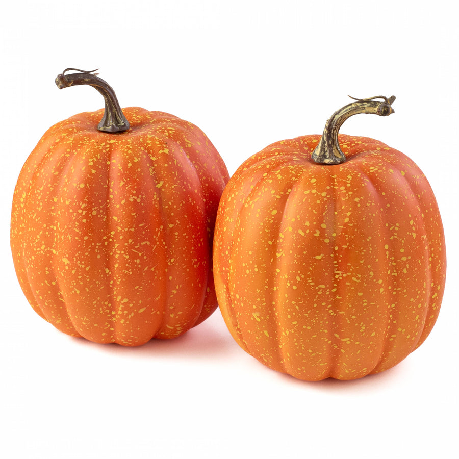 6.5" Artificial Pumpkins: Orange (Set of 2)
