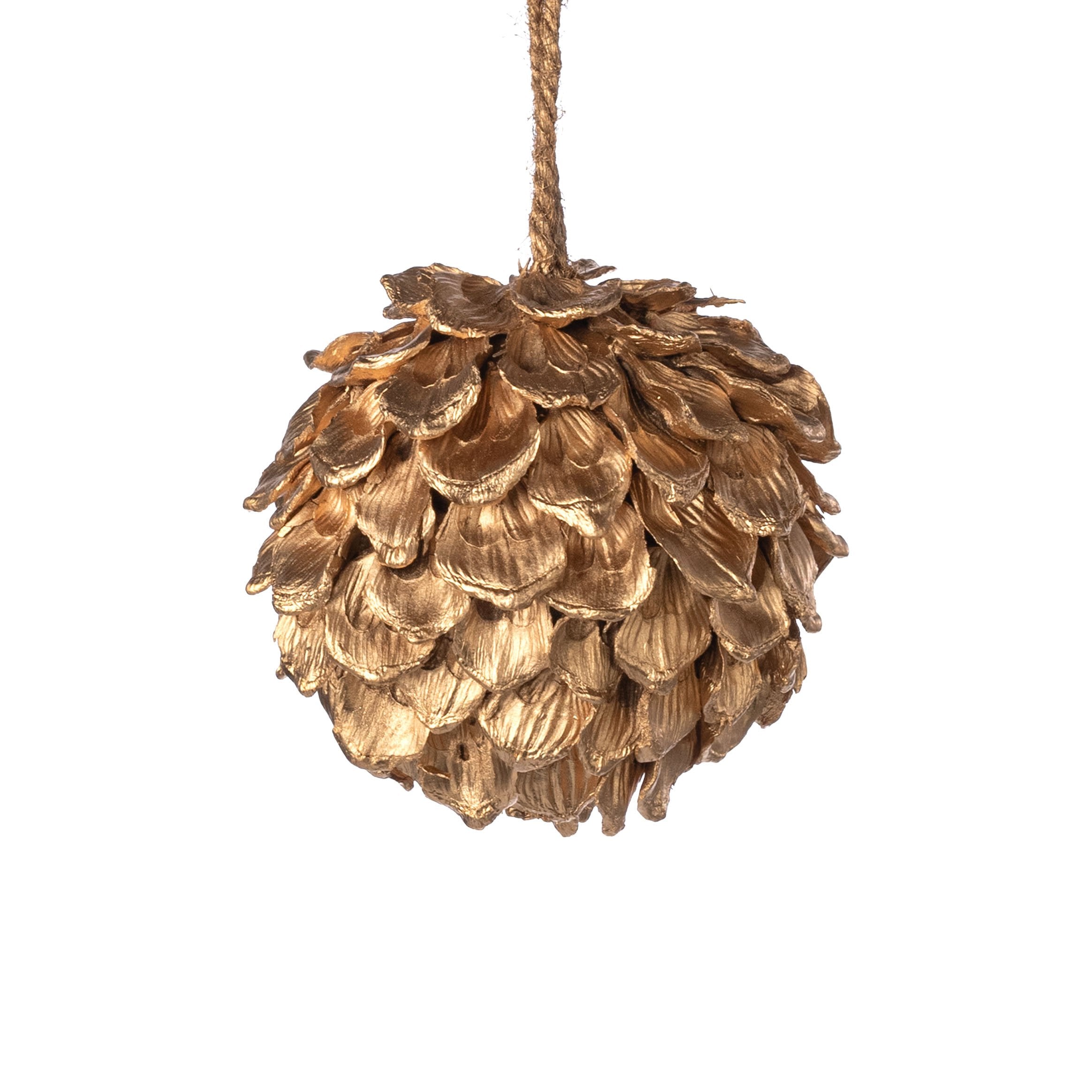 4.5" Pinecone Artichoke Ball Ornament: Gold Item Number: 571035
