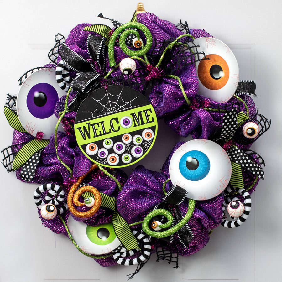 8" Metal Sign: Welcome Eyeballs