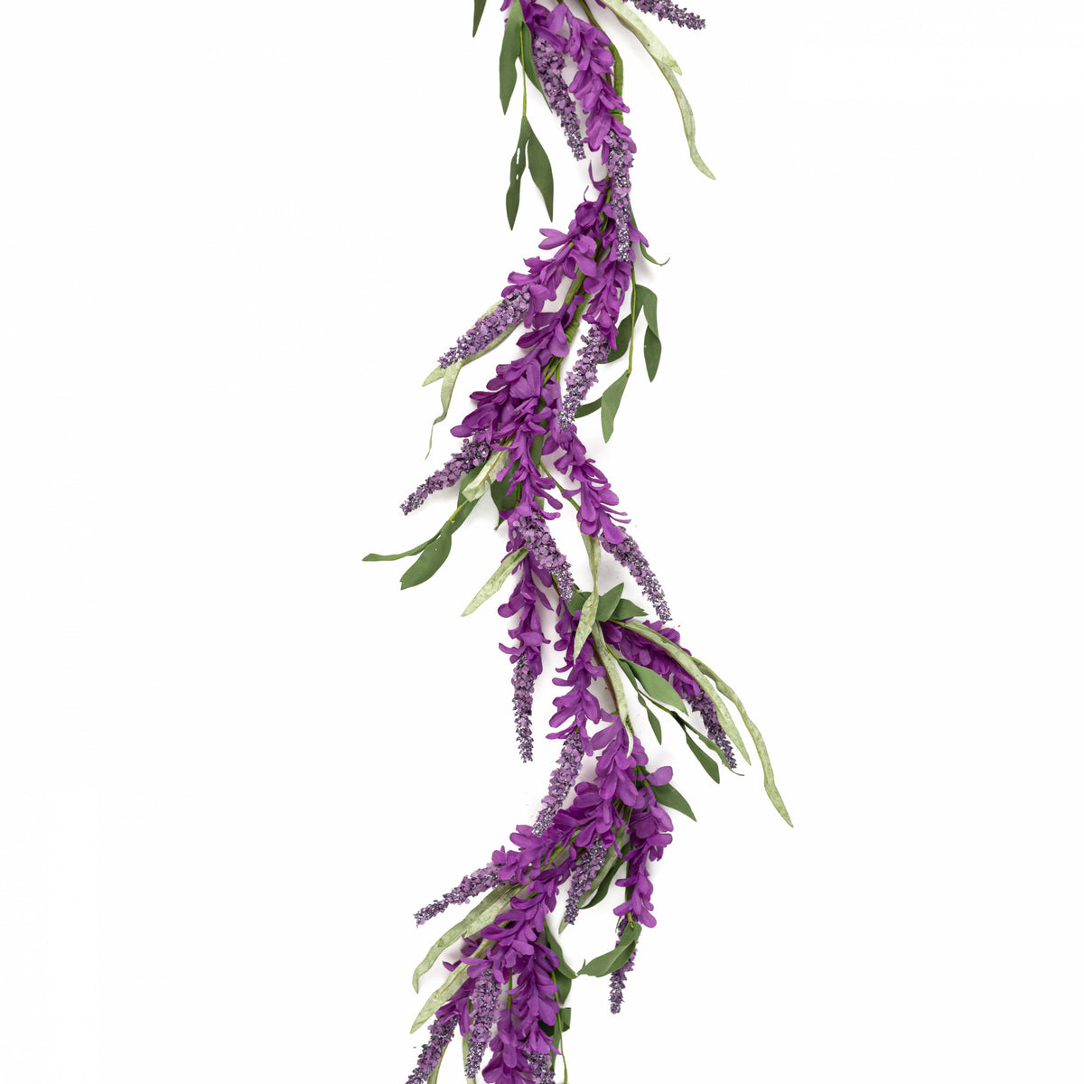 48" Bluebonnet Flowers Garland: Purple Heather detail photo 3
