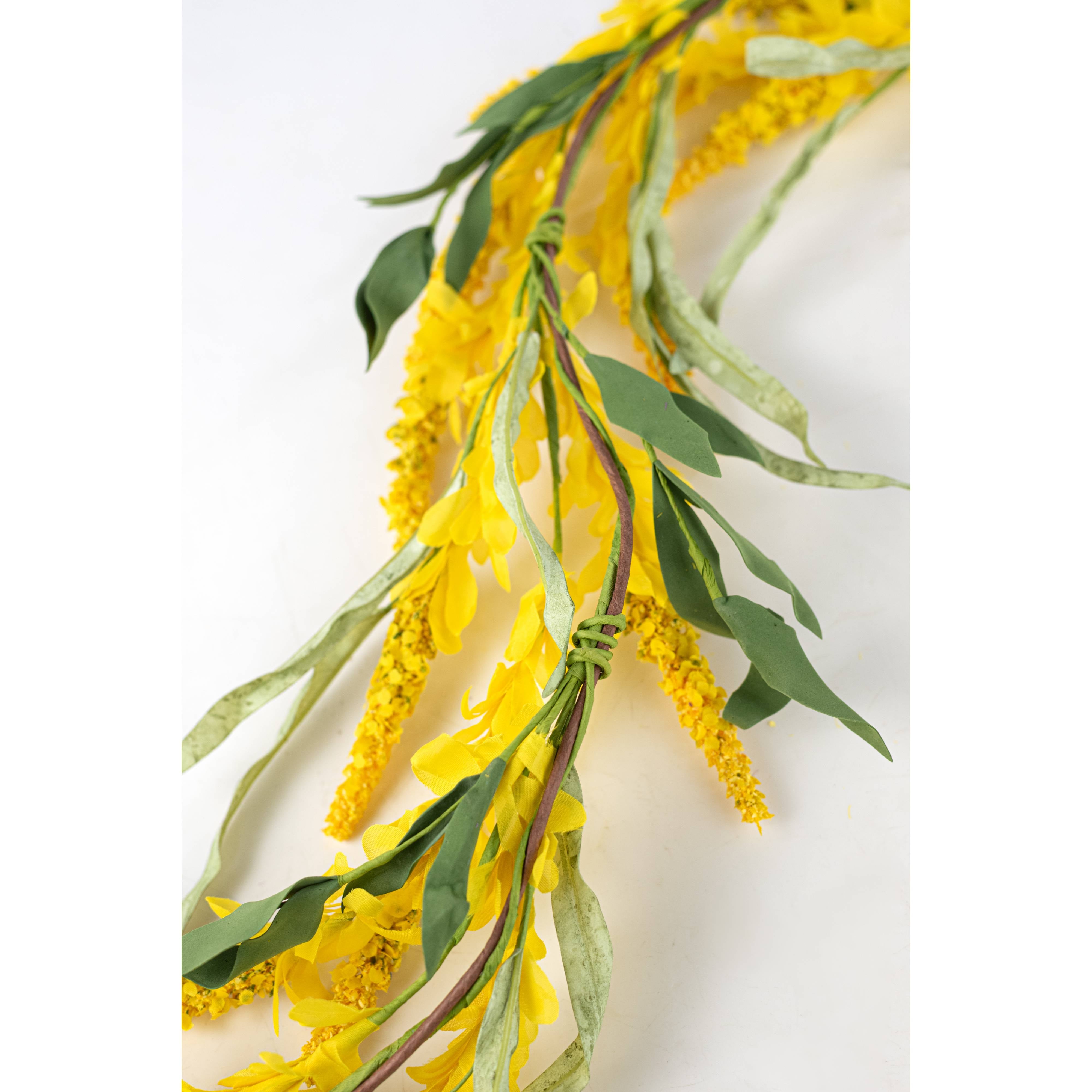 48" Bluebonnet Flowers Garland: Yellow Heather detail photo 5