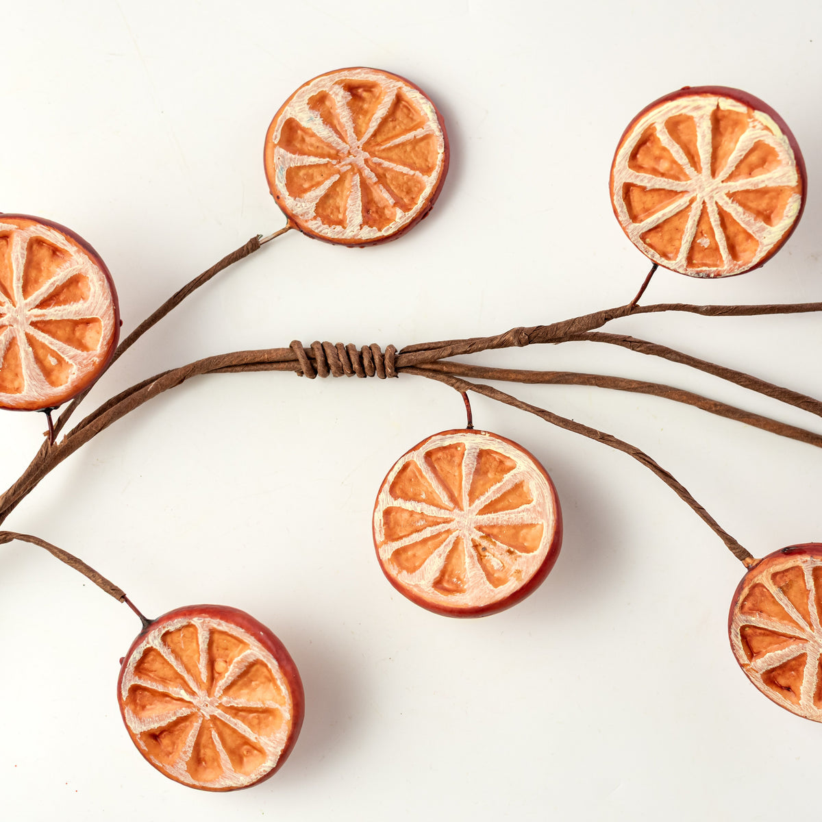 48" Faux Orange Slices Garland detail photo 4