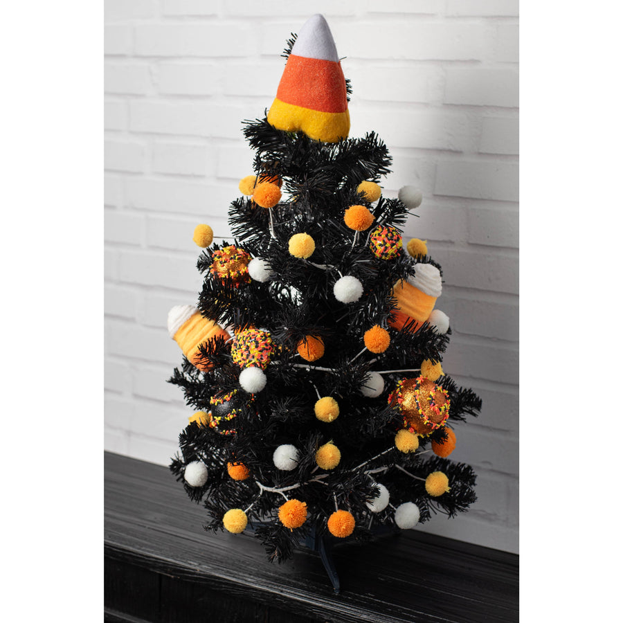2' Pine Tinsel Tree: Black