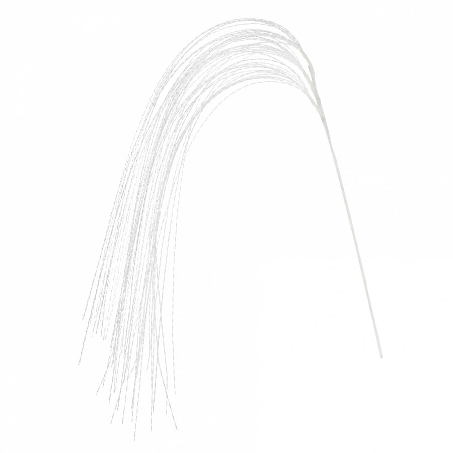 48" Twisted Grass Spray: White