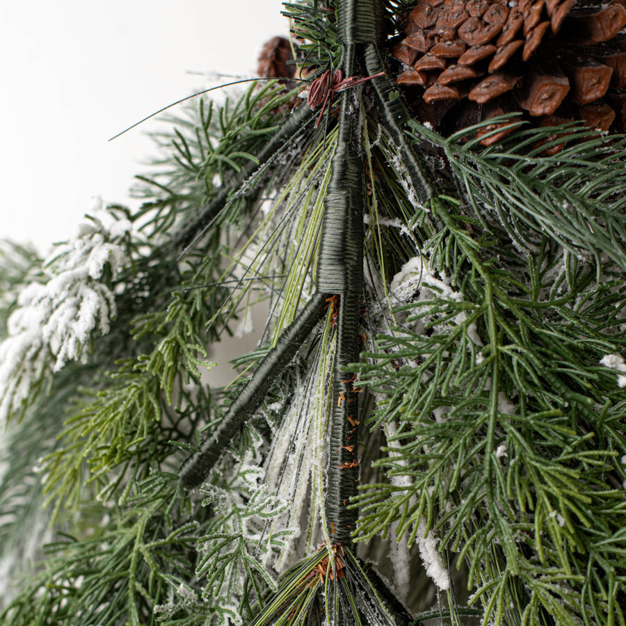 32" Flocked Clayton Pine Teardrop
