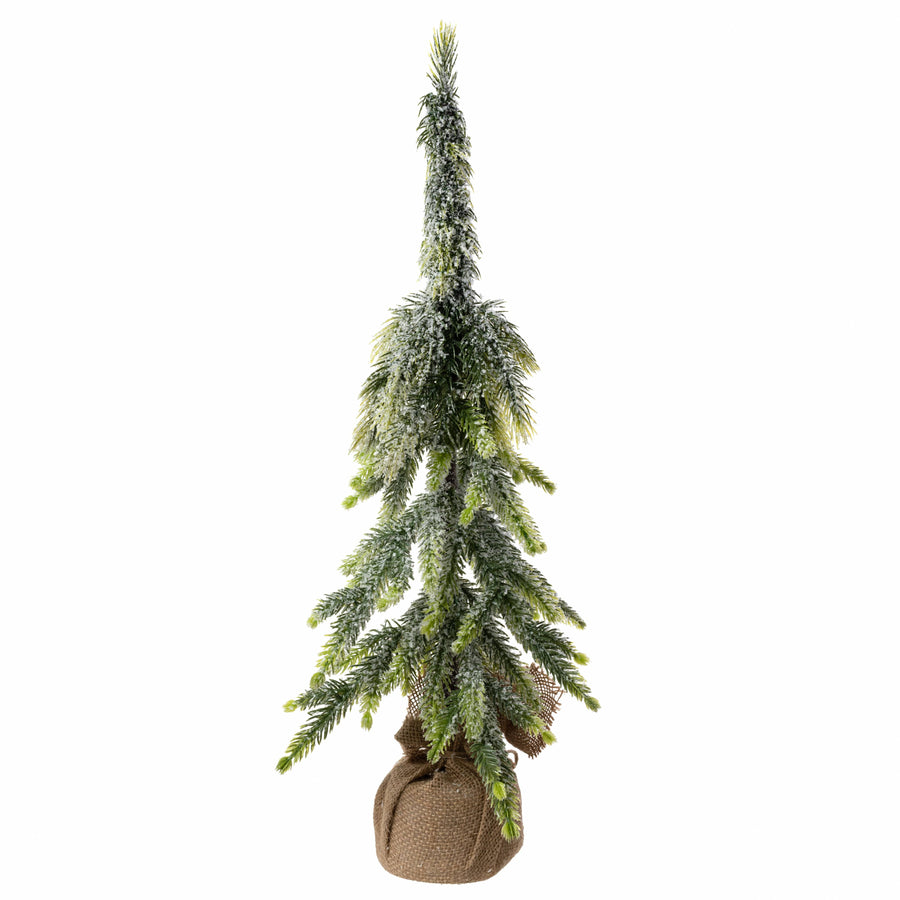 22" Flocked Pine Table Tree