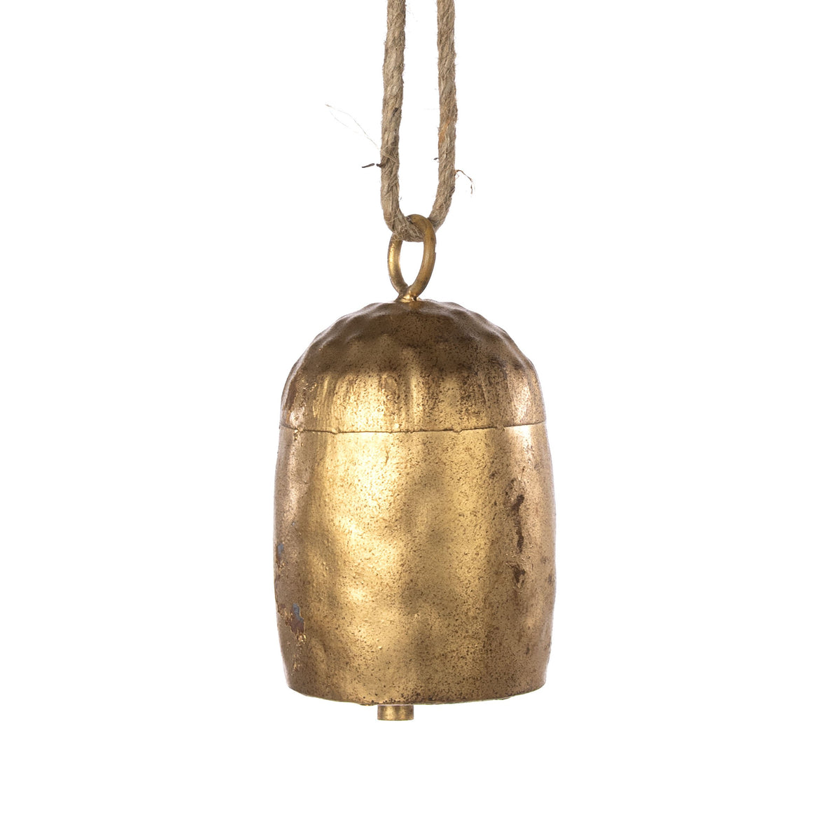 5.5" Oval Cow Bell Ornament: Vintage Gold Item Number: M32500