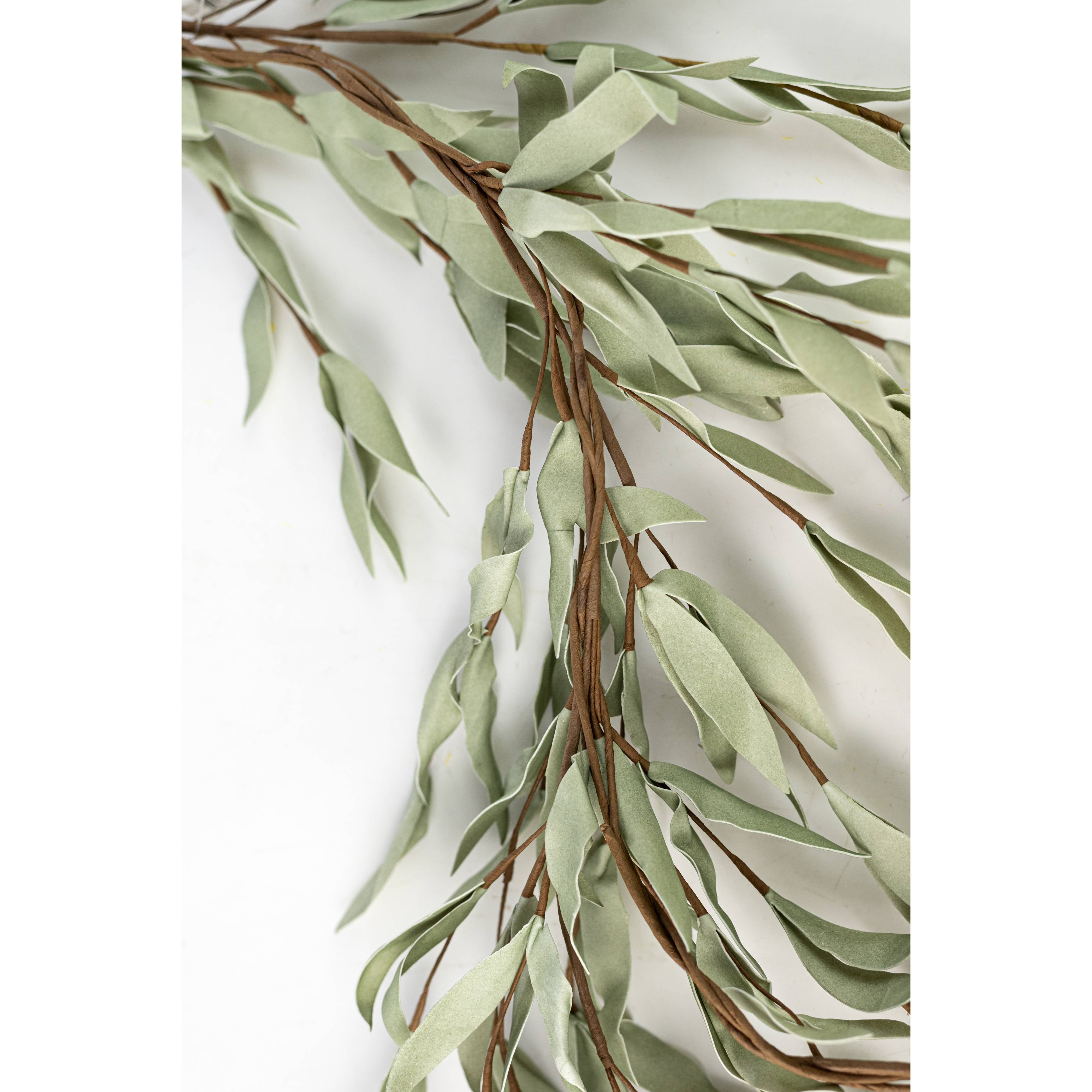 54" EVA Foam Herb Leaves Garland: Dusty Sage detail photo 4