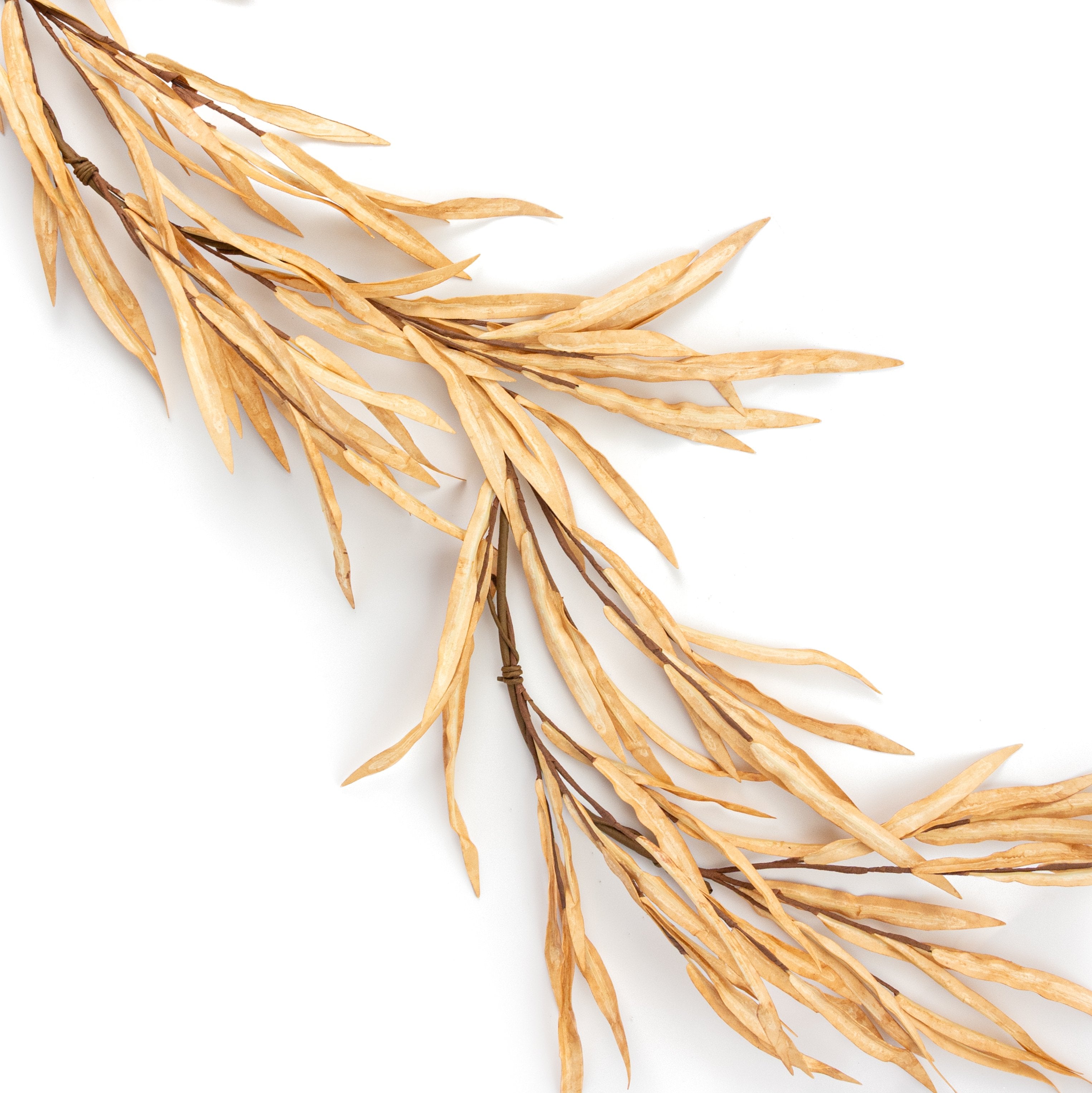 54" Foam Willow Leaves Garland: Beige Item Number: 29541