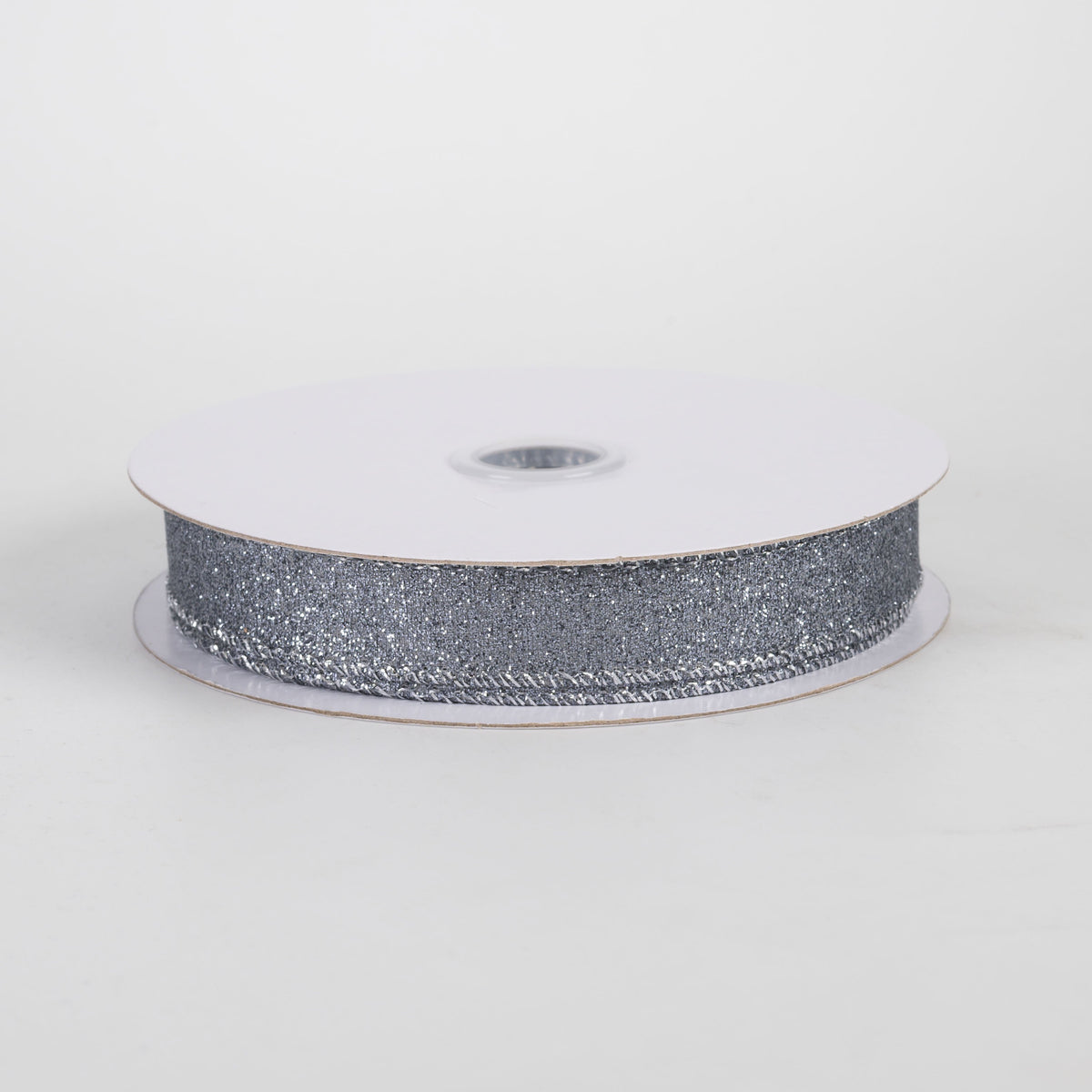 5/8" Shimmer Glitter Ribbon: Pewter Grey (10 Yards) Item Number: RGF1089H9