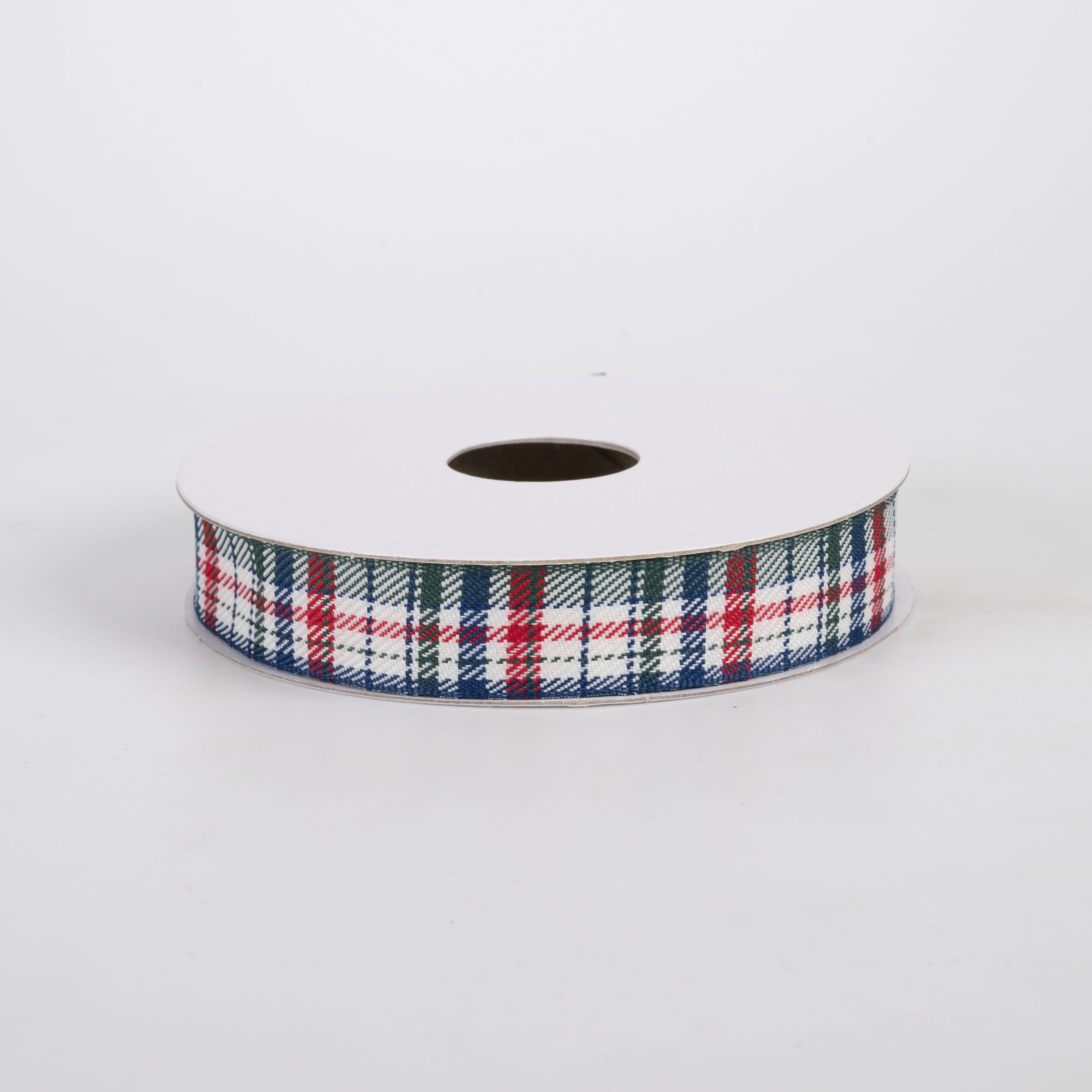 5/8" Winter Plaid Ribbon: Preppy Christmas on Ivory (10 Yards) Item Number: 77605-03-27