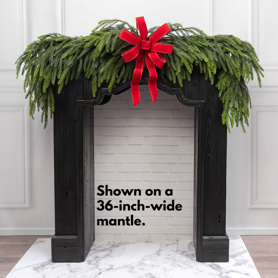 6' Willow Pine Mantel Swag Garland
