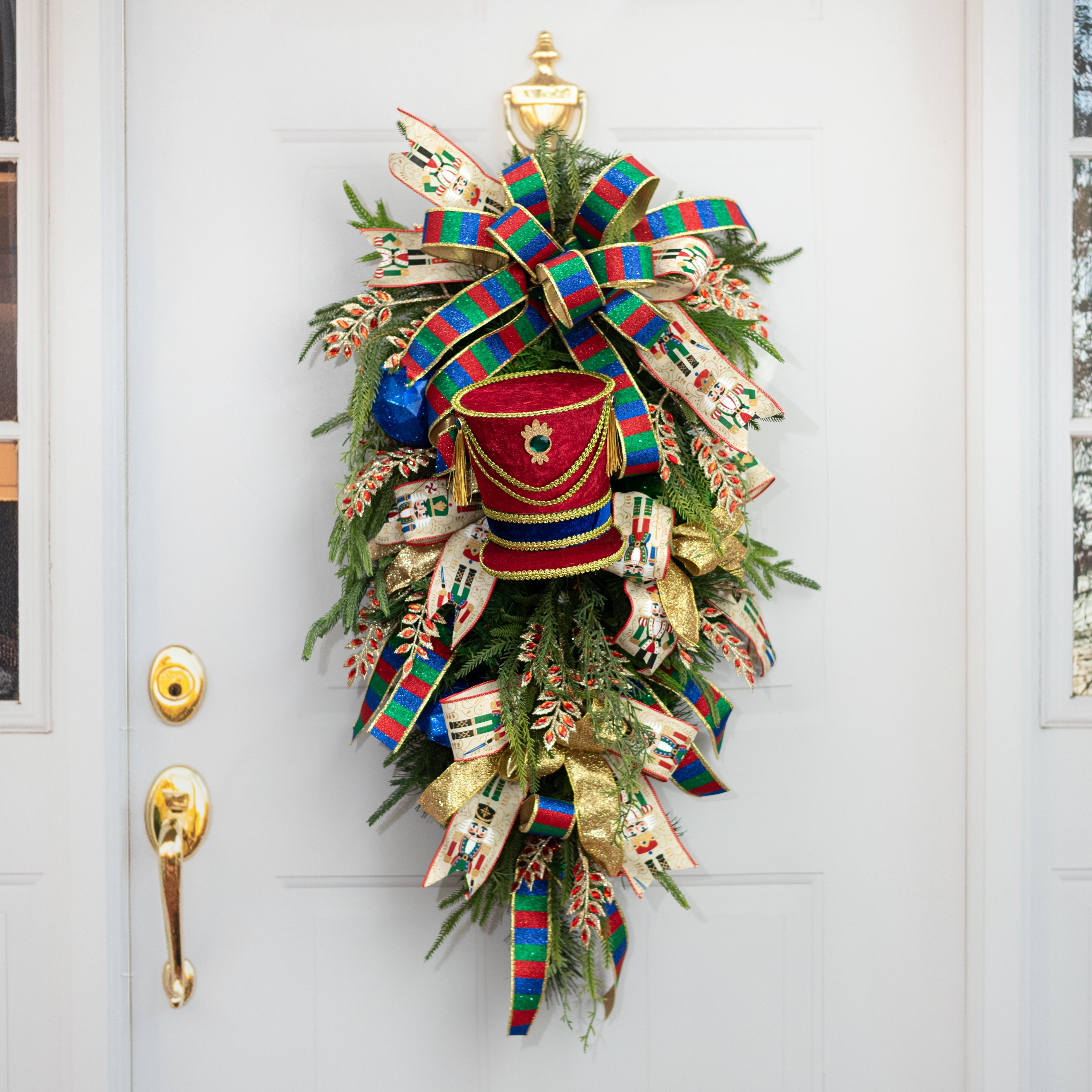 6.25" Velvet Nutcracker Hat Decoration: Preppy Christmas detail photo 3