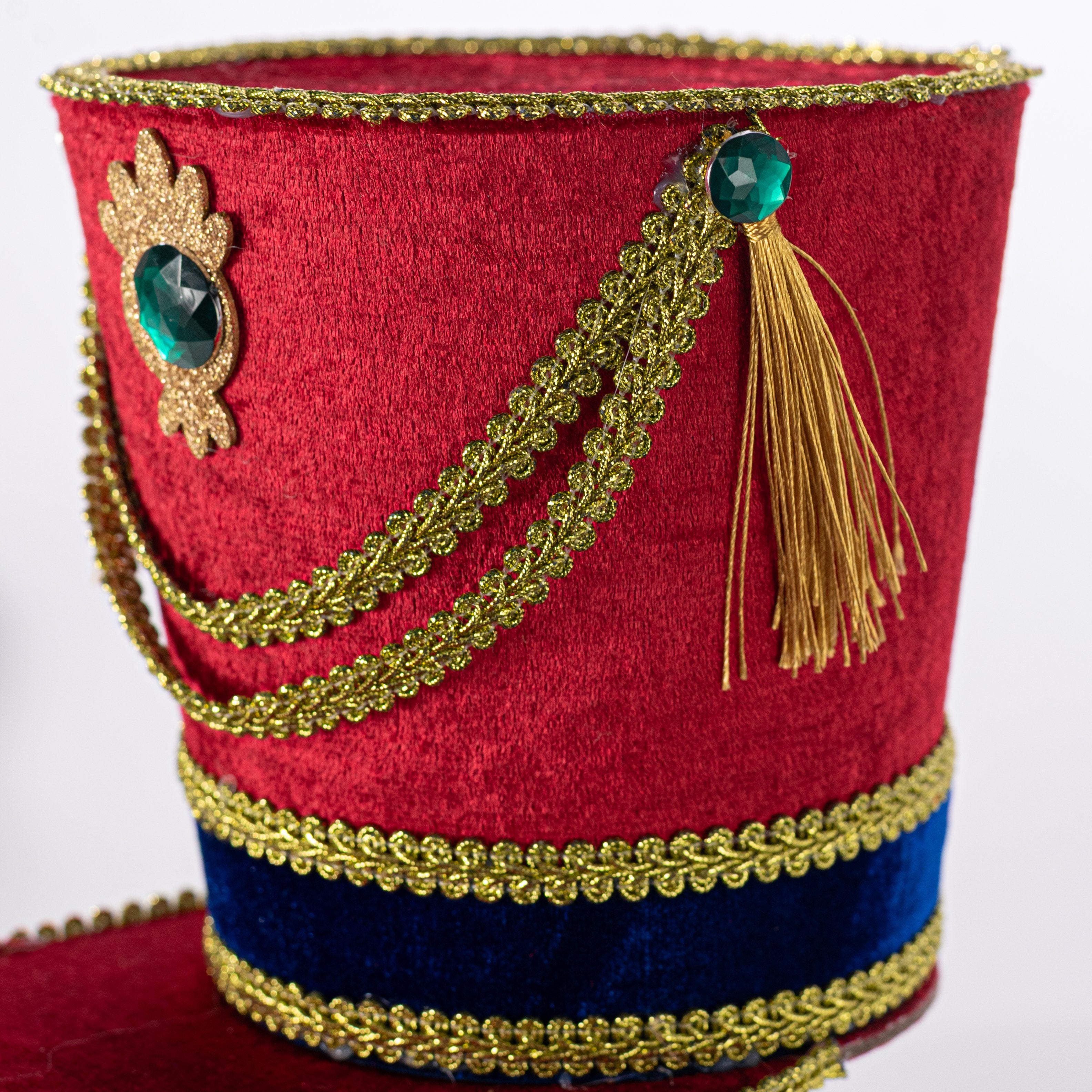 6.25" Velvet Nutcracker Hat Decoration: Preppy Christmas detail photo 4