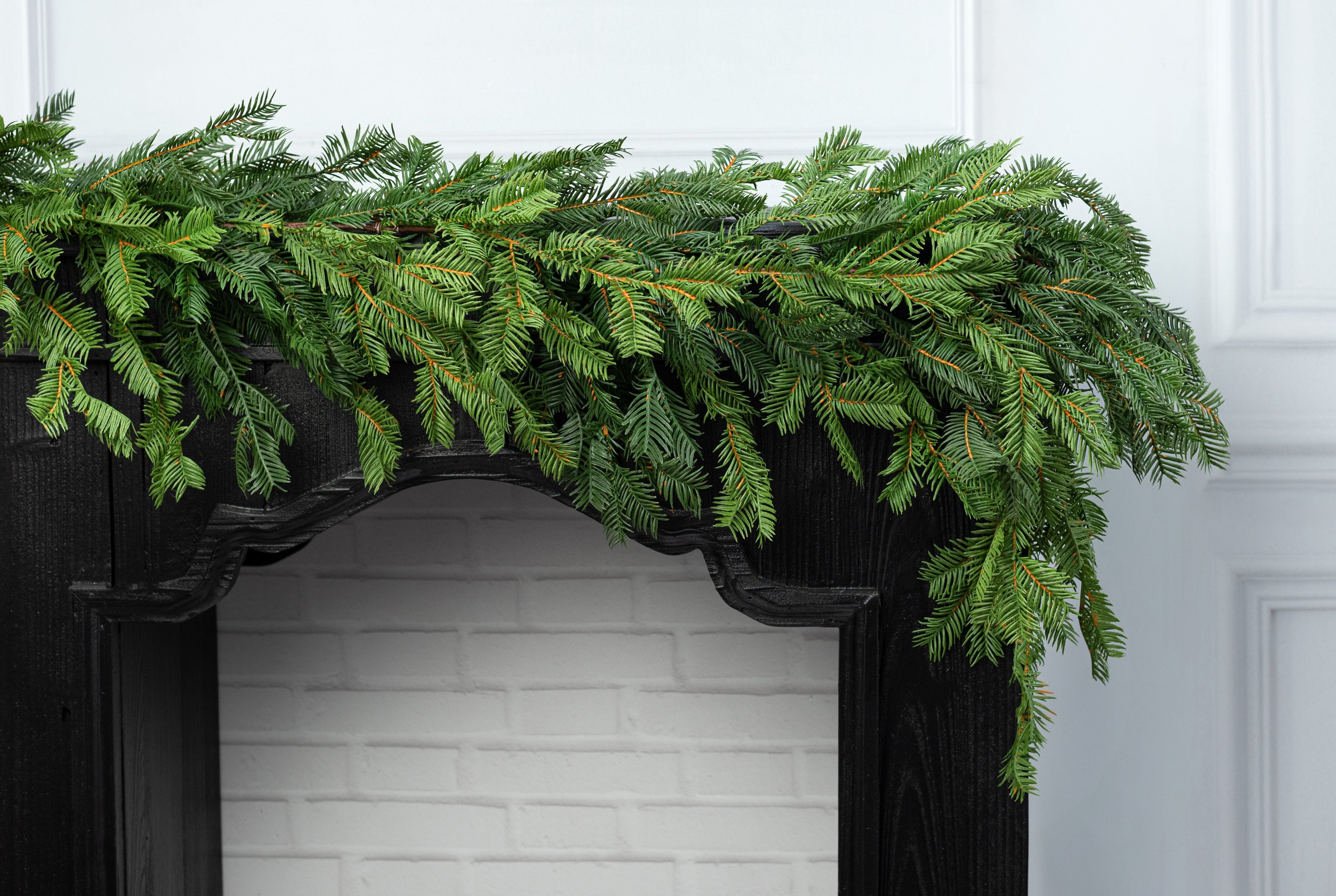 60" Real Touch Balsam Pine Garland: Two-Tone Green Lifestyle Photo