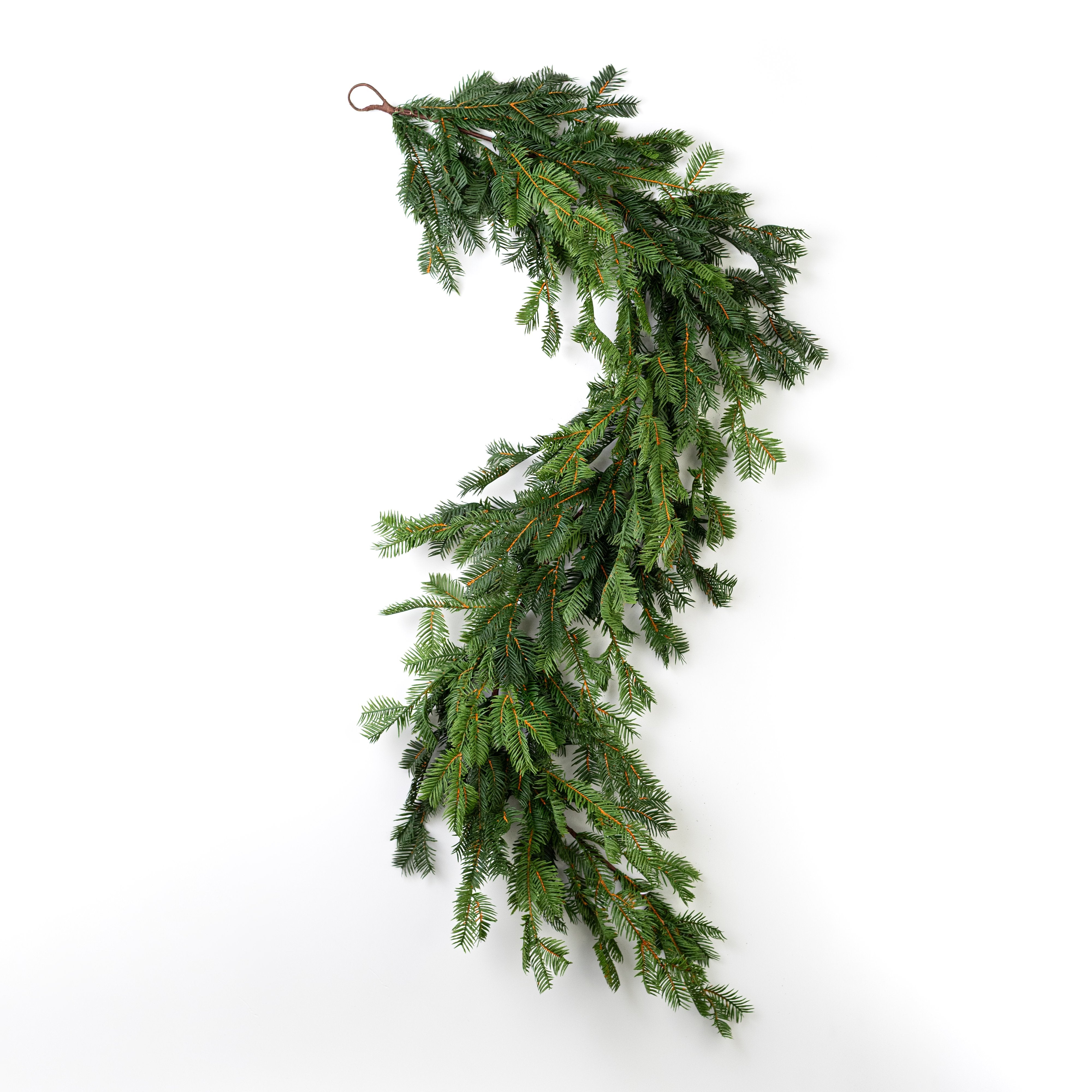 60" Real Touch Balsam Pine Garland: Two-Tone Green detail photo 3