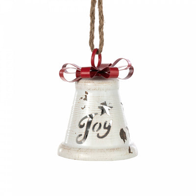 5" Vintage Joy Liberty Bell Ornament: White