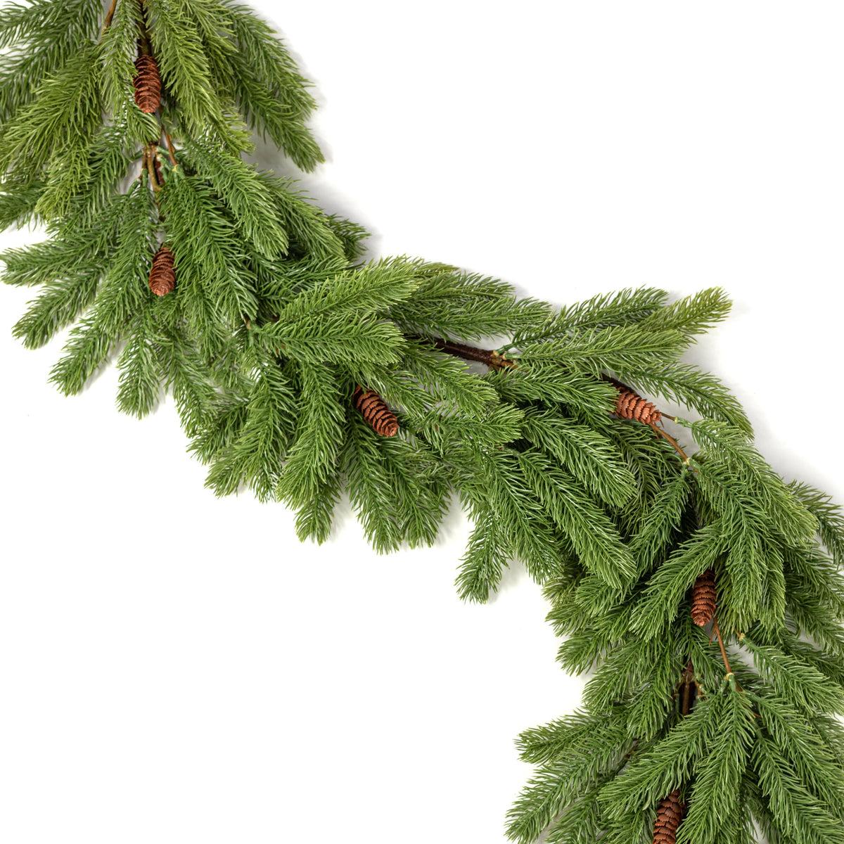 67" Real Touch Douglas Fir & Pinecone Garland Item Number: 2844121GR