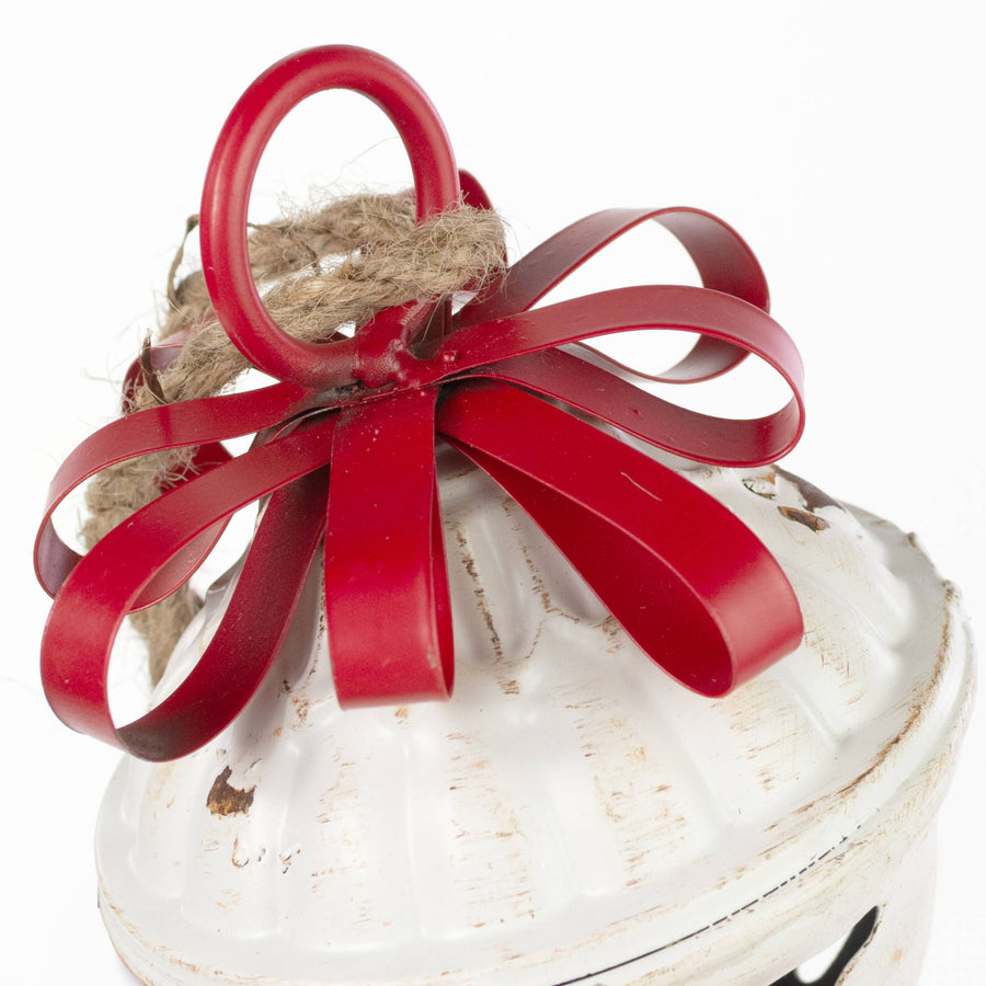 5" Vintage Acorn Bell Ornament: White