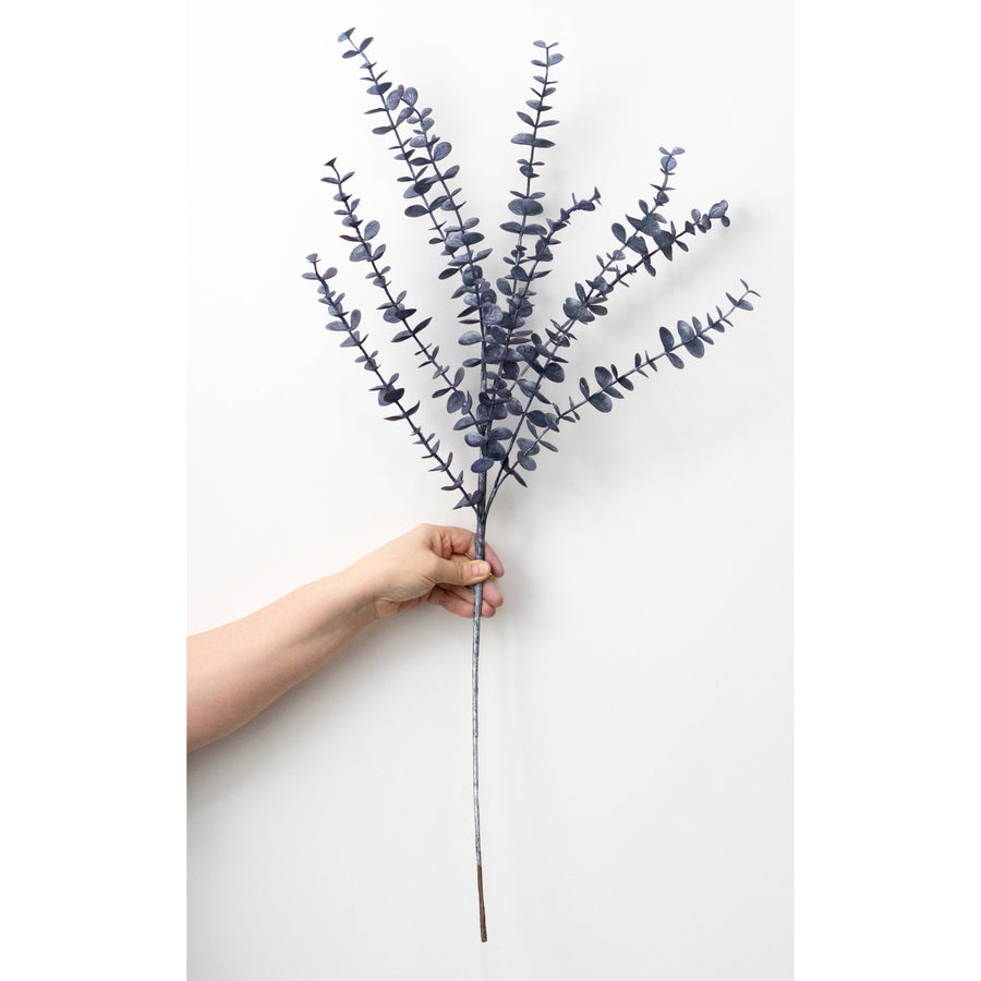 32" Eucalyptus Spray: Matte Metallic Navy Blue