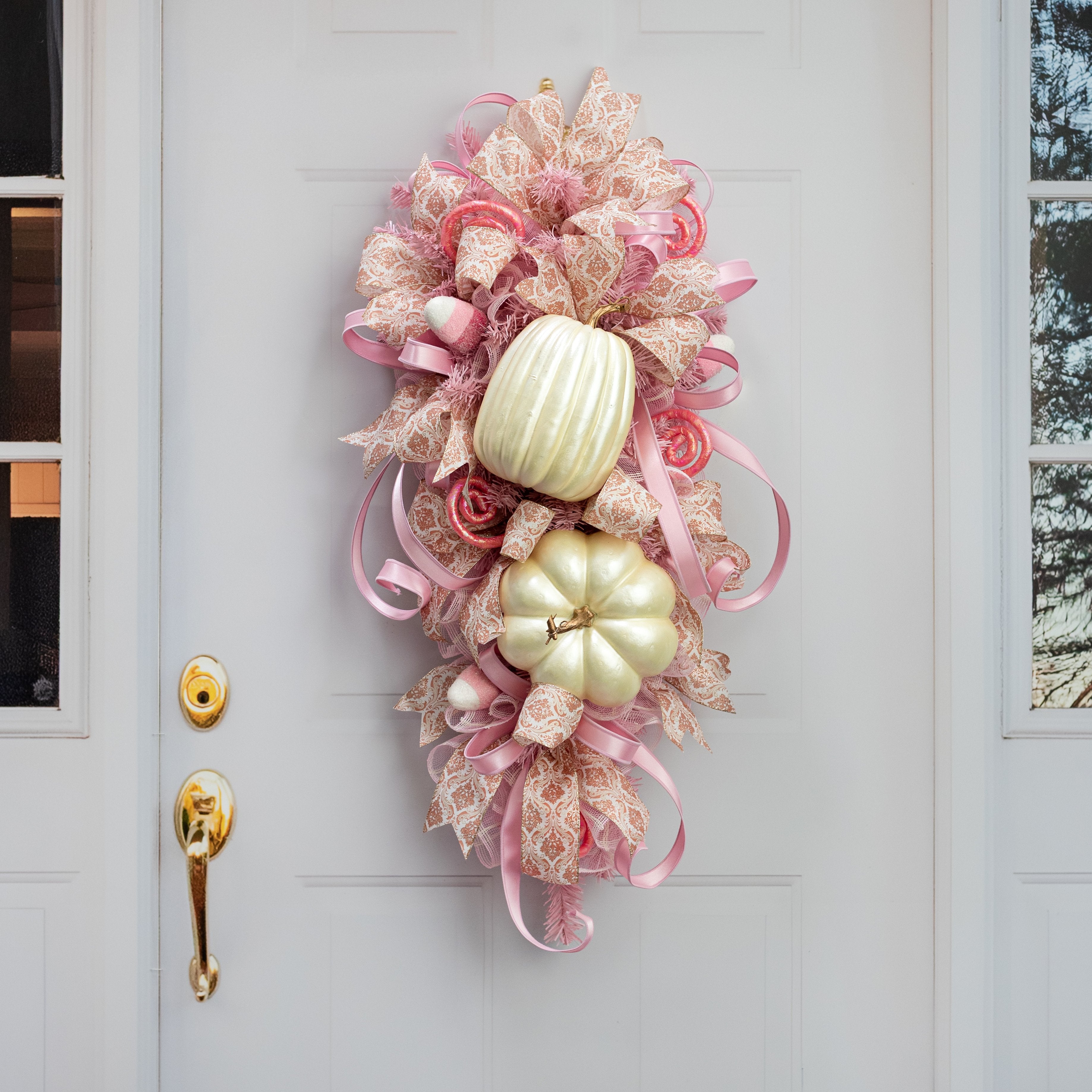 7.5" Tall Foam Pumpkin: Cream Lifestyle Photo