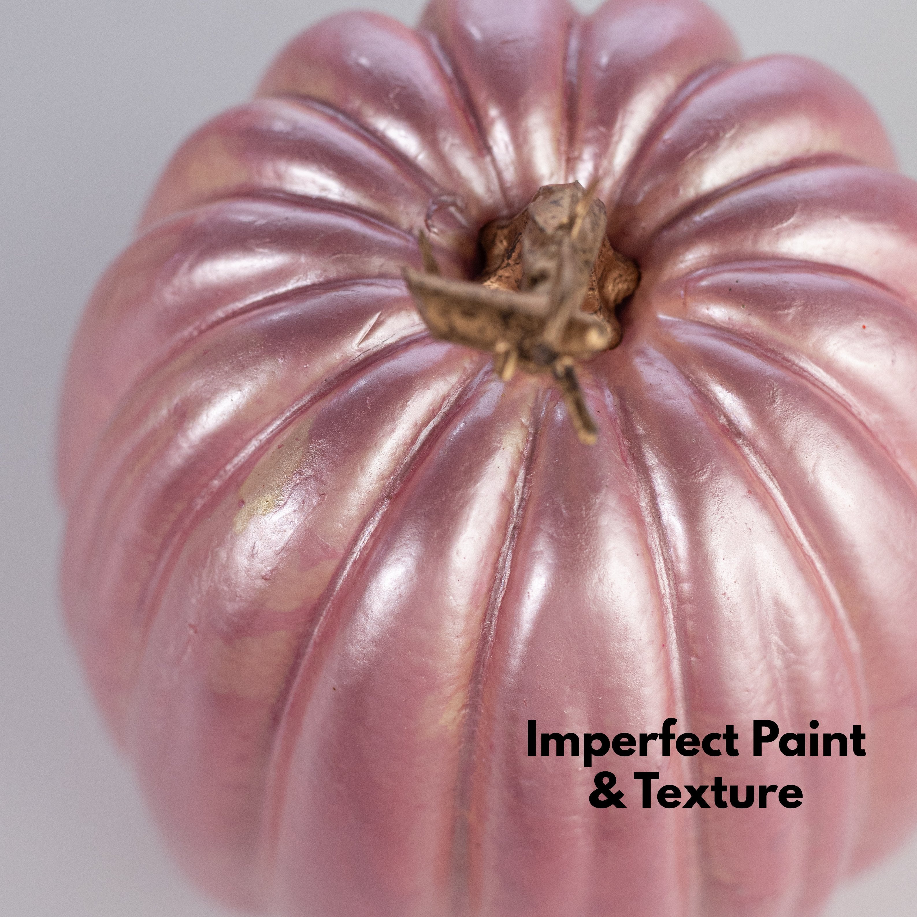 7.5" Tall Foam Pumpkin: Mauve detail photo 3