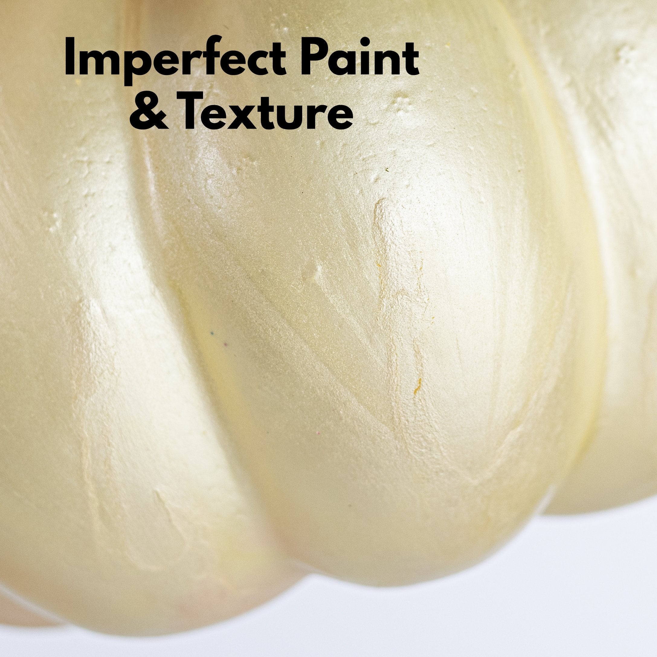 7.5" Wide Foam Pumpkin: Cream detail photo 4
