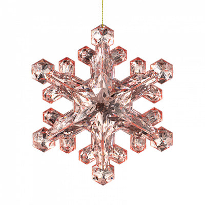 6" Jewel Snowflake Ornament: Pink