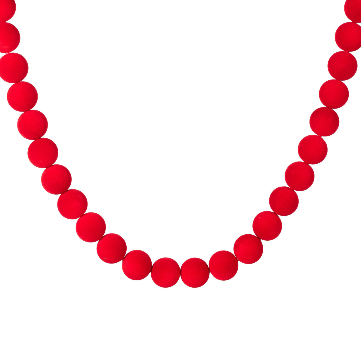 72" Flocked Ball Garland: 50mm Red (36 Balls) Item Number: XG915124