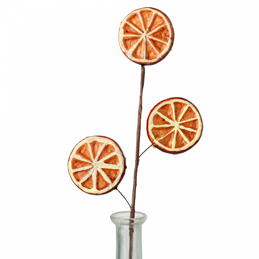 12" Faux Orange Slices Pick