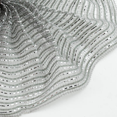 10" Metallic Breeze Mesh: Silver & Grey