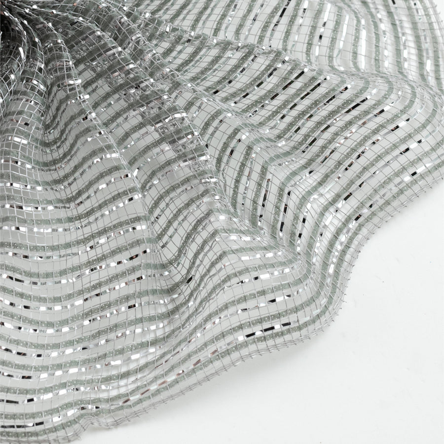 10" Metallic Breeze Mesh: Silver & Grey