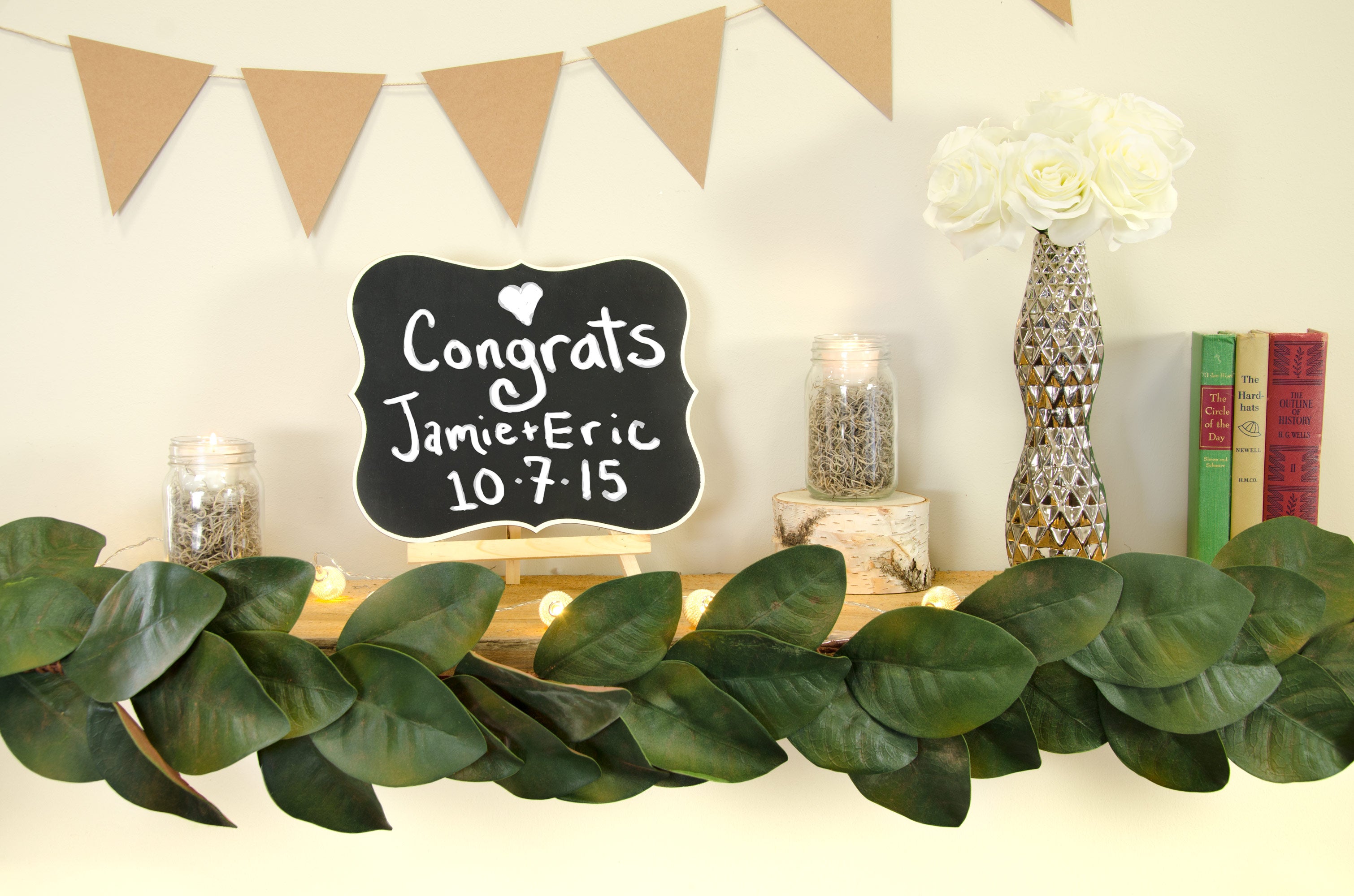 Small Cardboard Paper Triangle Pennant Banner Tags (12)